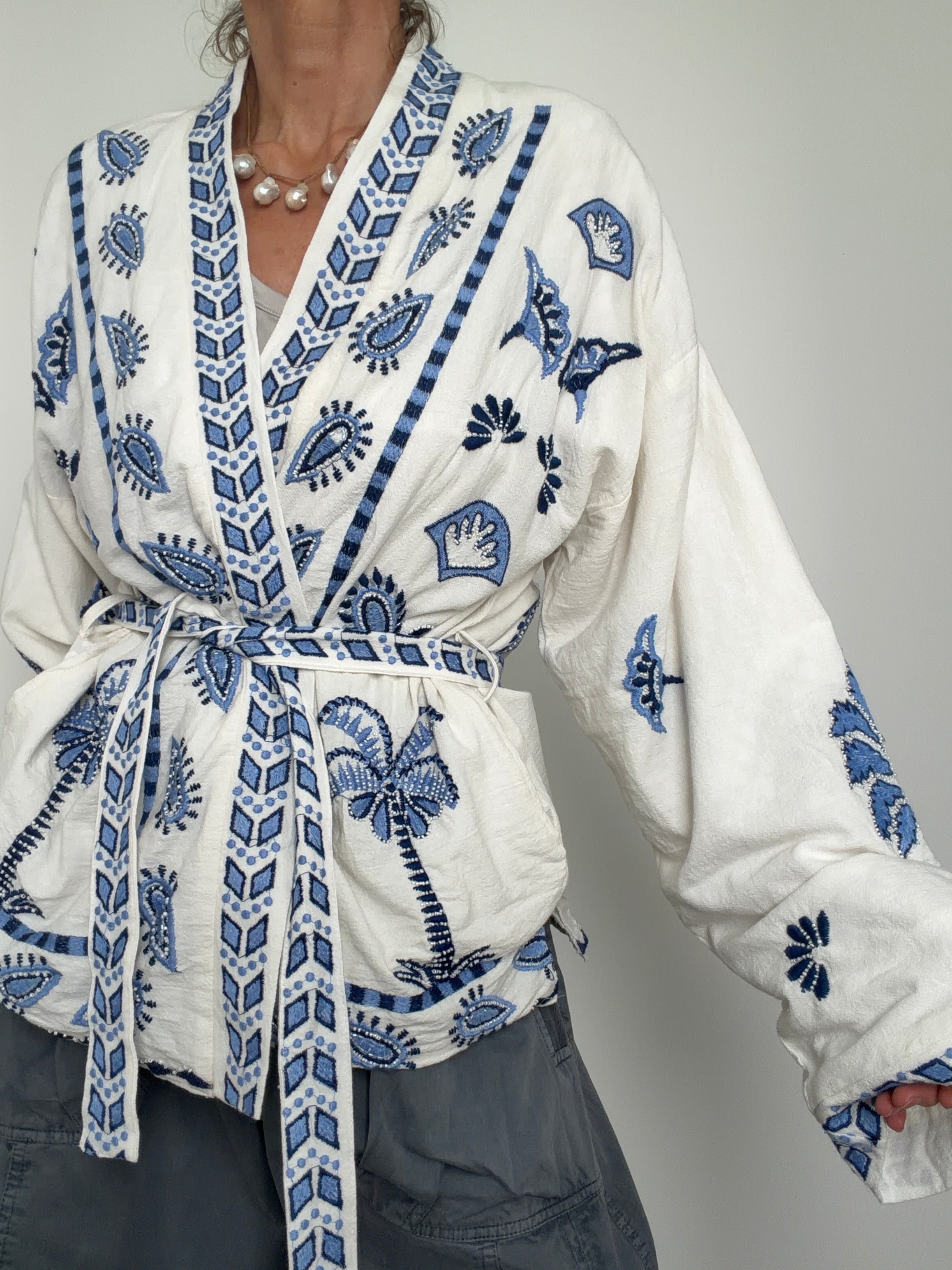 Azure Palms Kimono