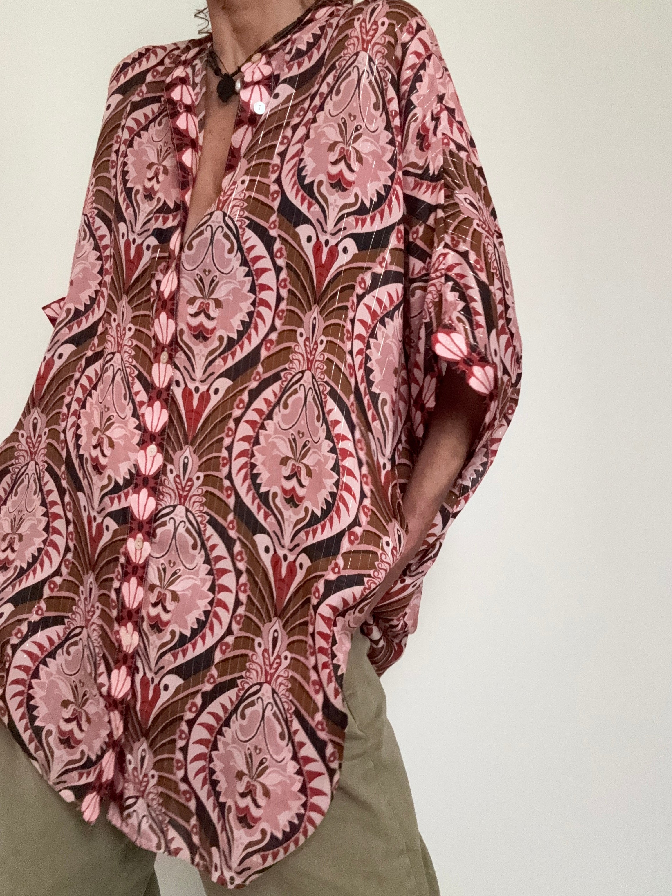 Pineapple Jewelry Metallic Thread Shirt | Shirts