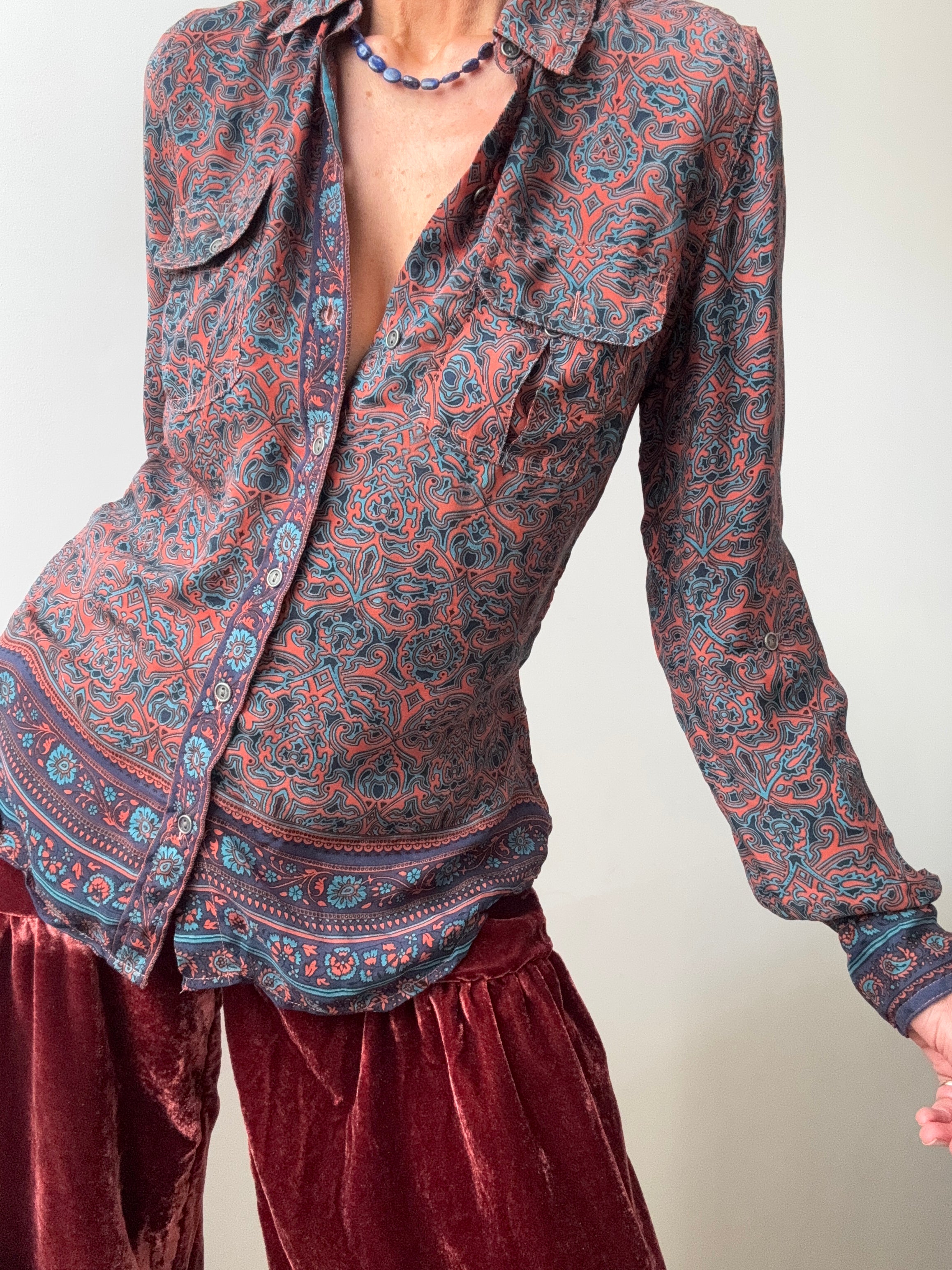 Modern Paisley Silk Shirt | Shirts