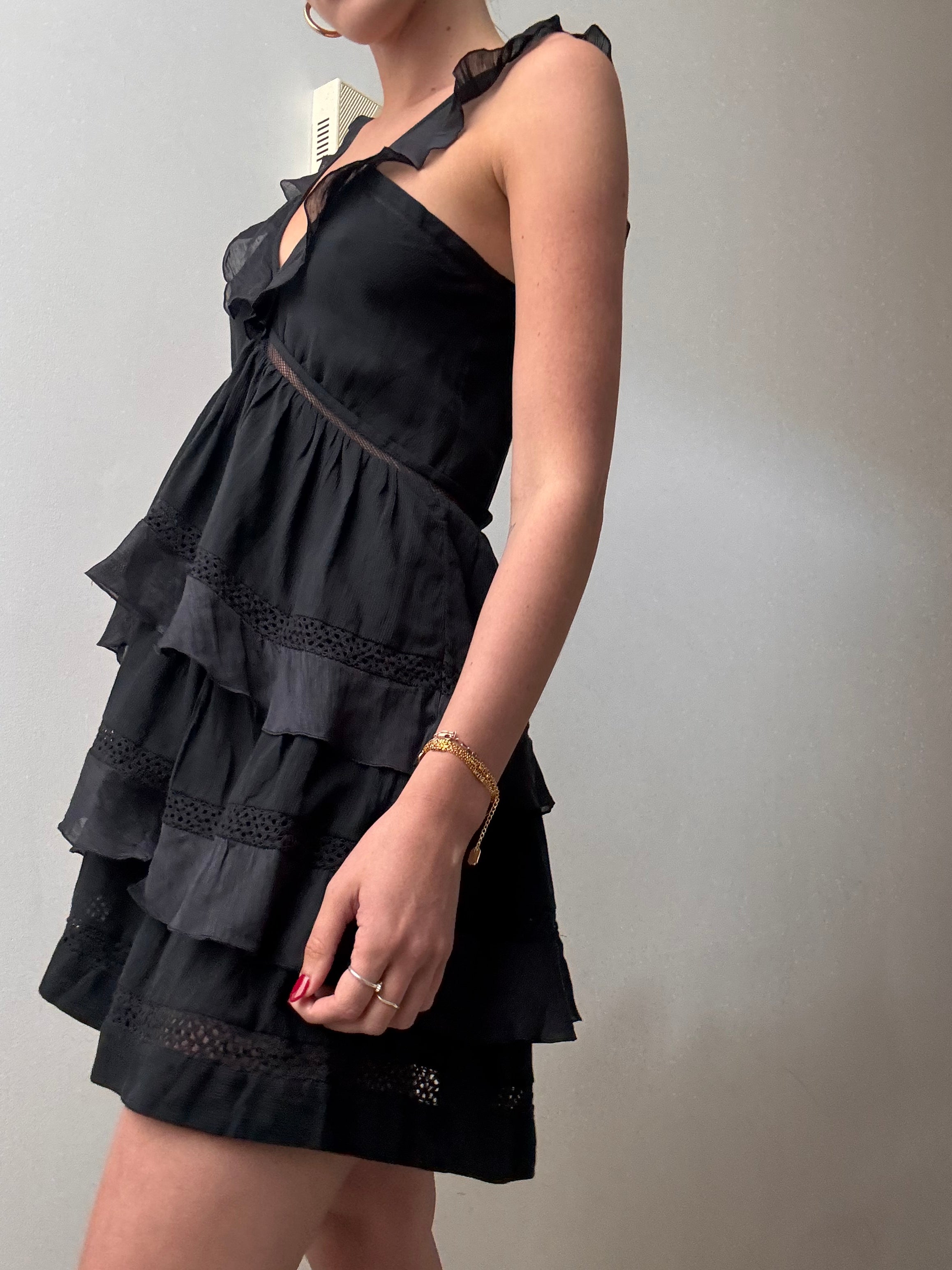 Little Black Dress With Frill