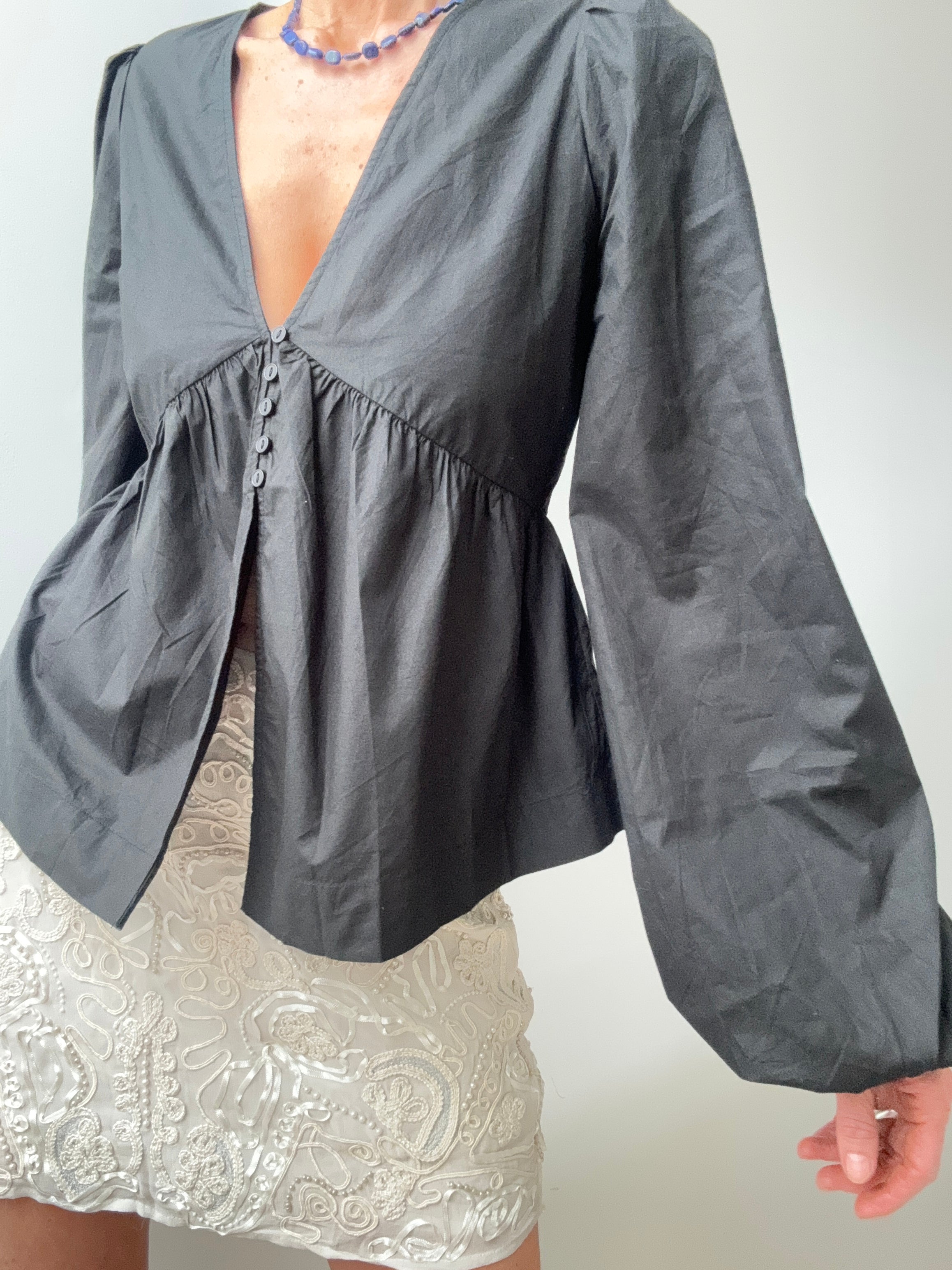 Perfect Puff Sleeve Blouse Black