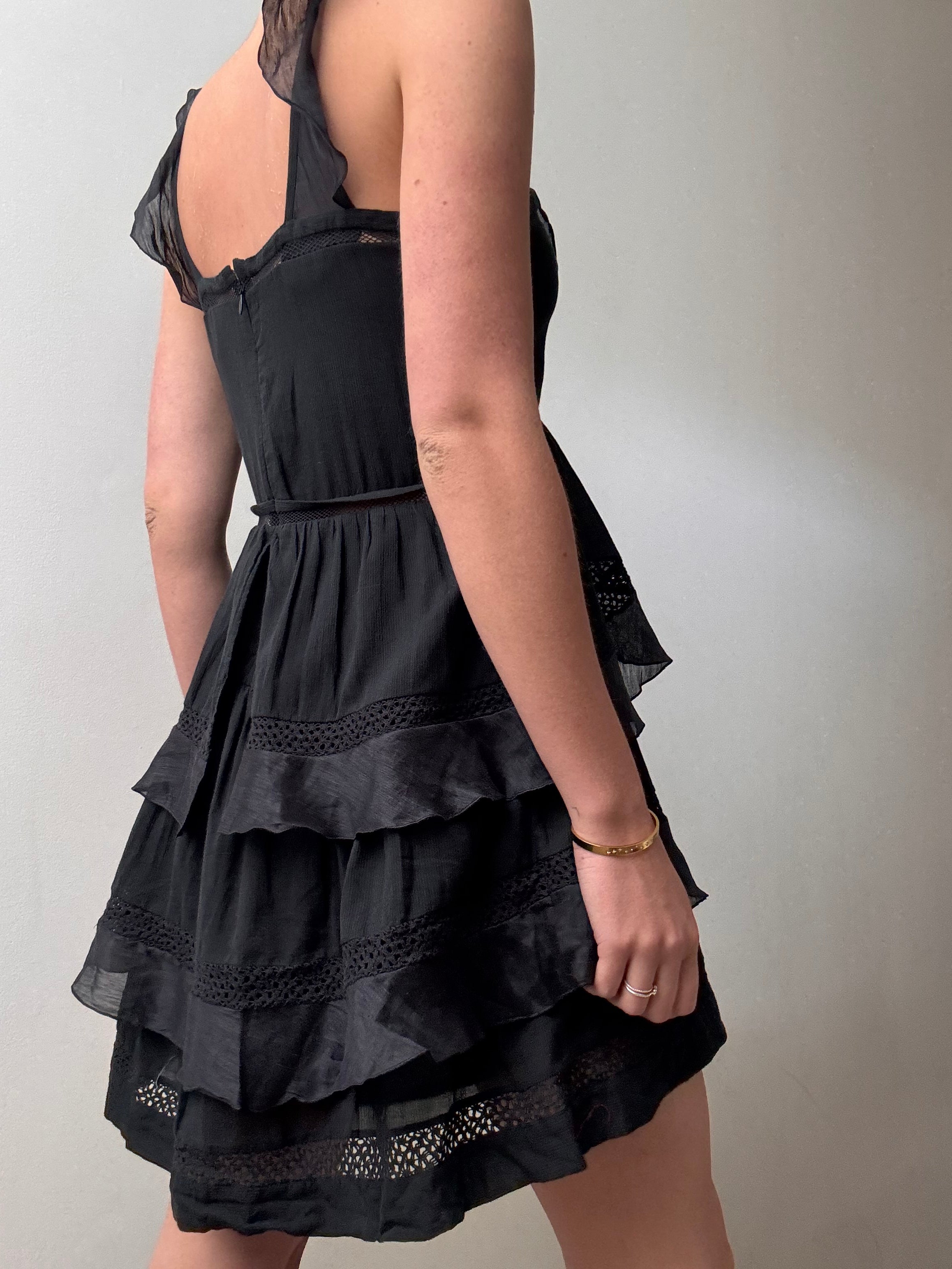 Little Black Dress With Frill