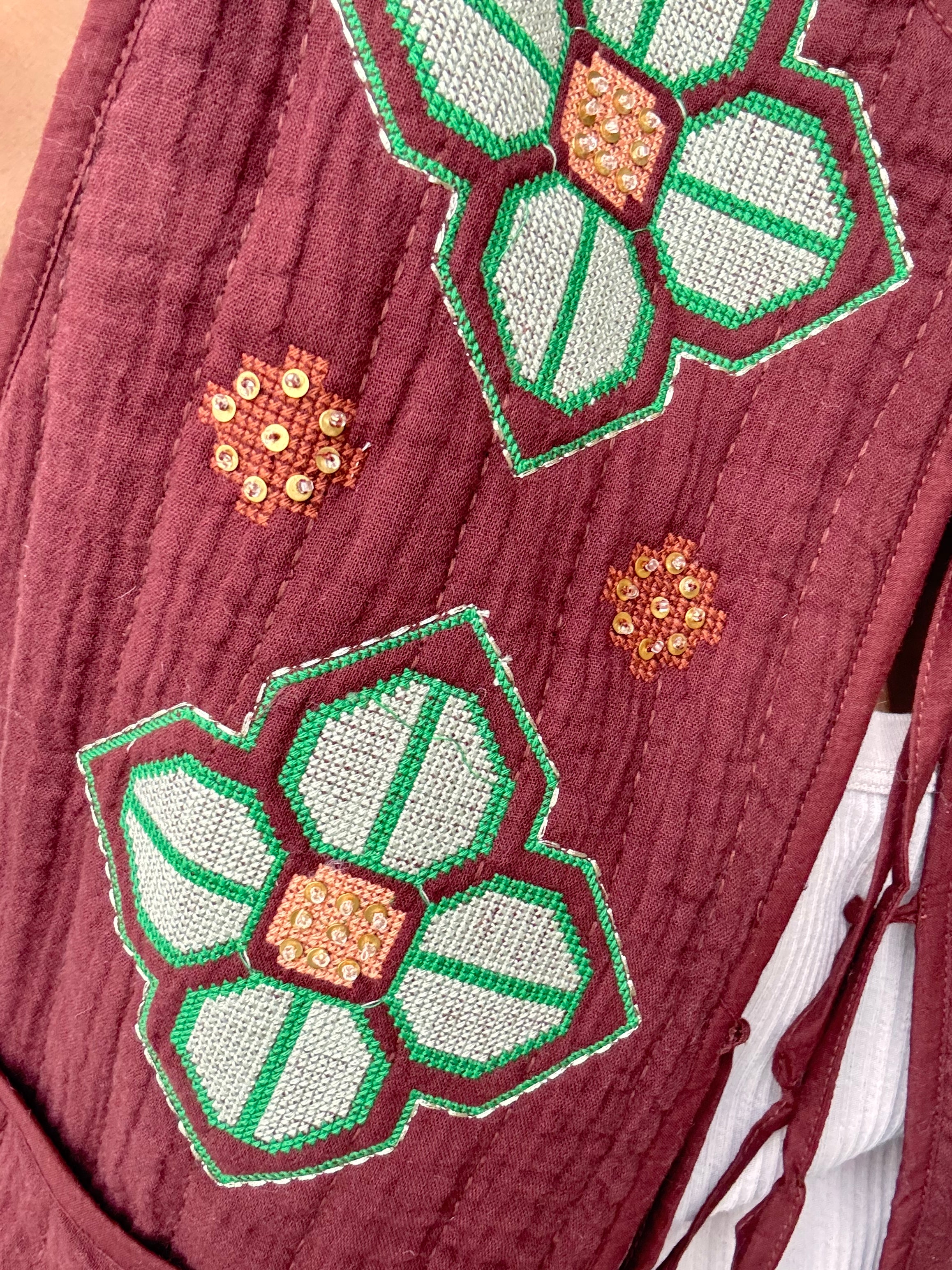 Gilet with Embroidery