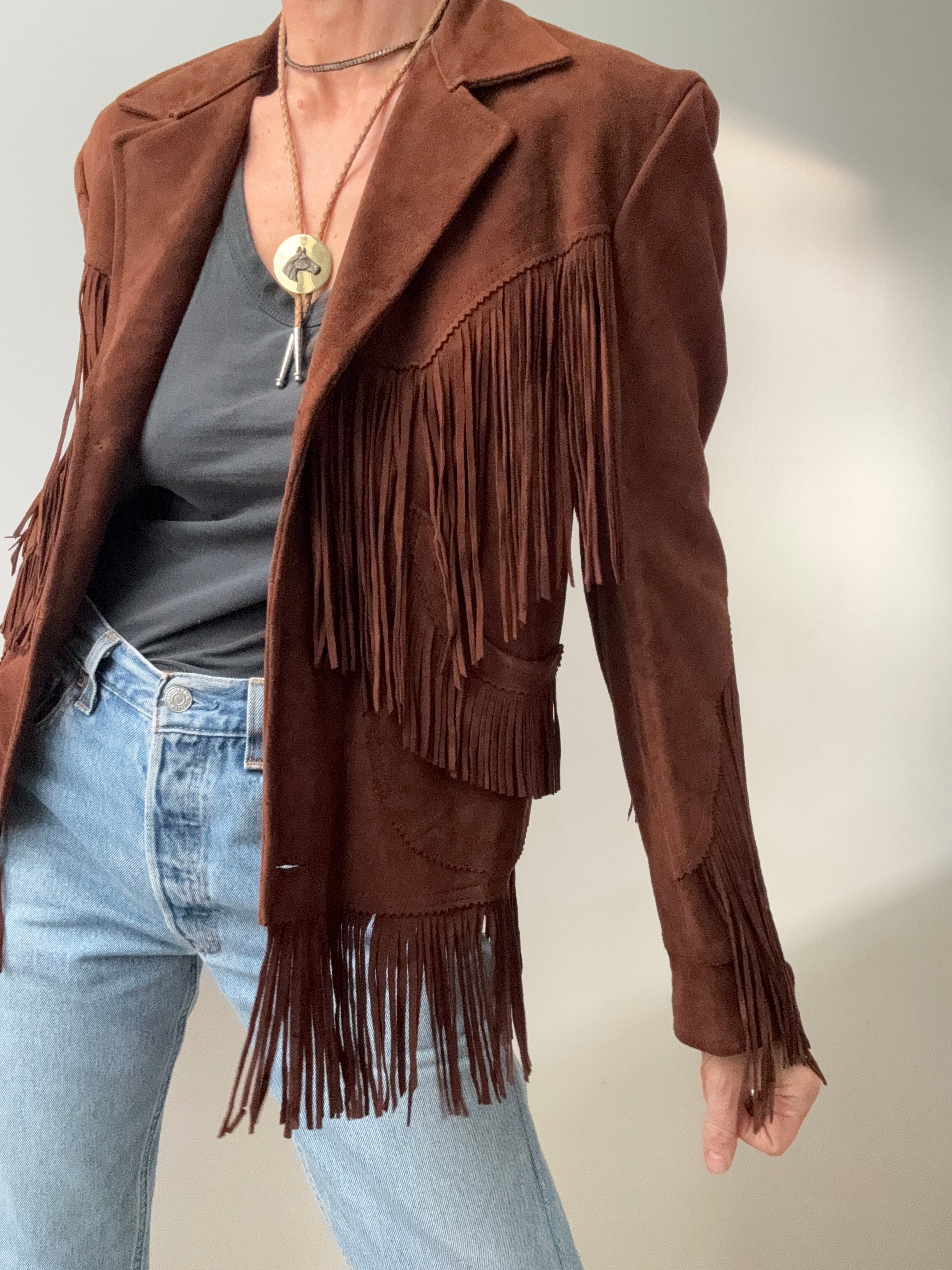 Brown Tassel Vintage Jacket