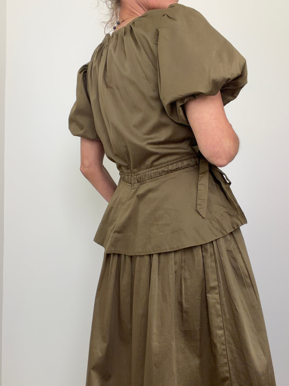 Josie Olive Tie Top