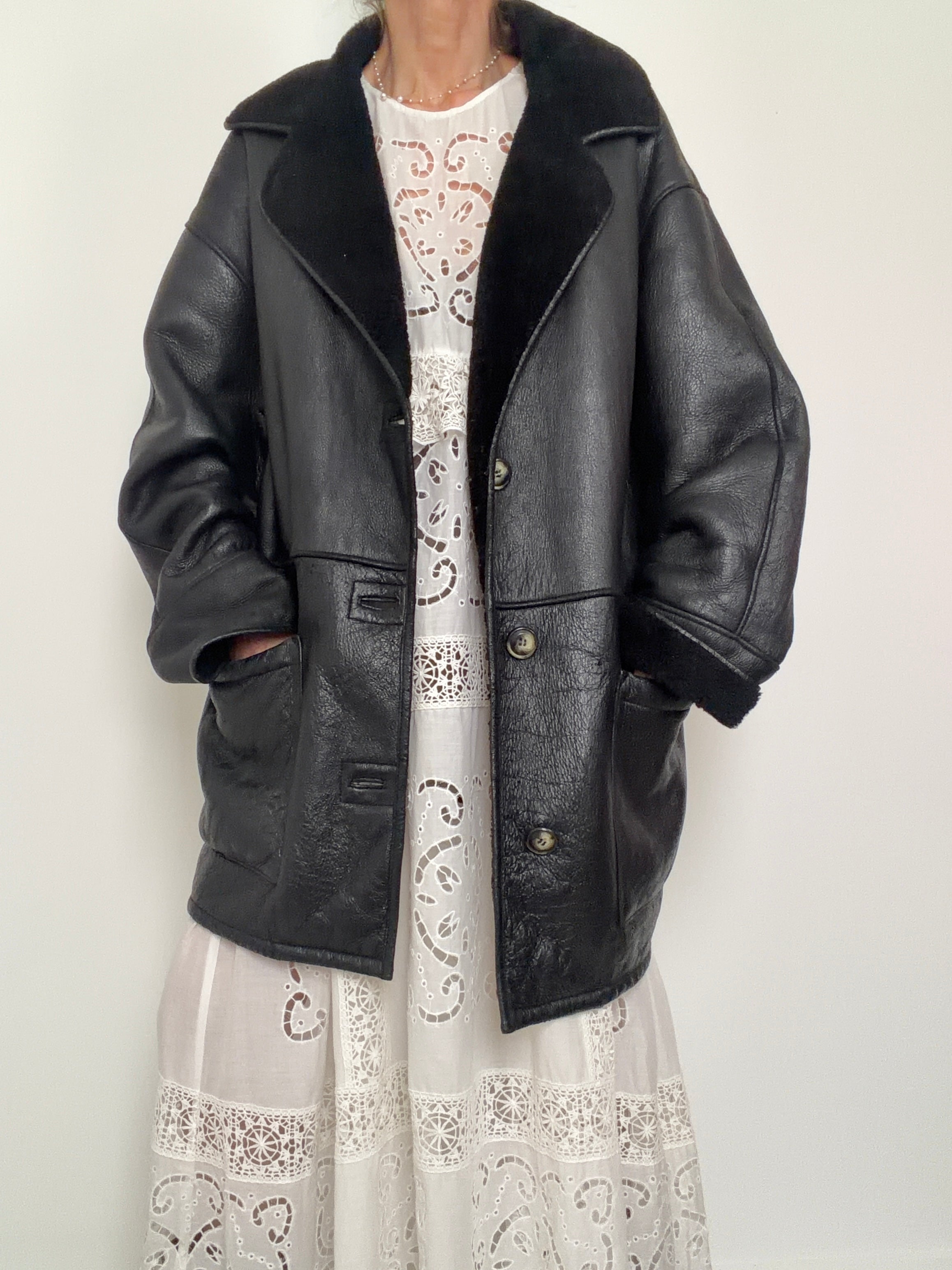 Black Vintage Shearling