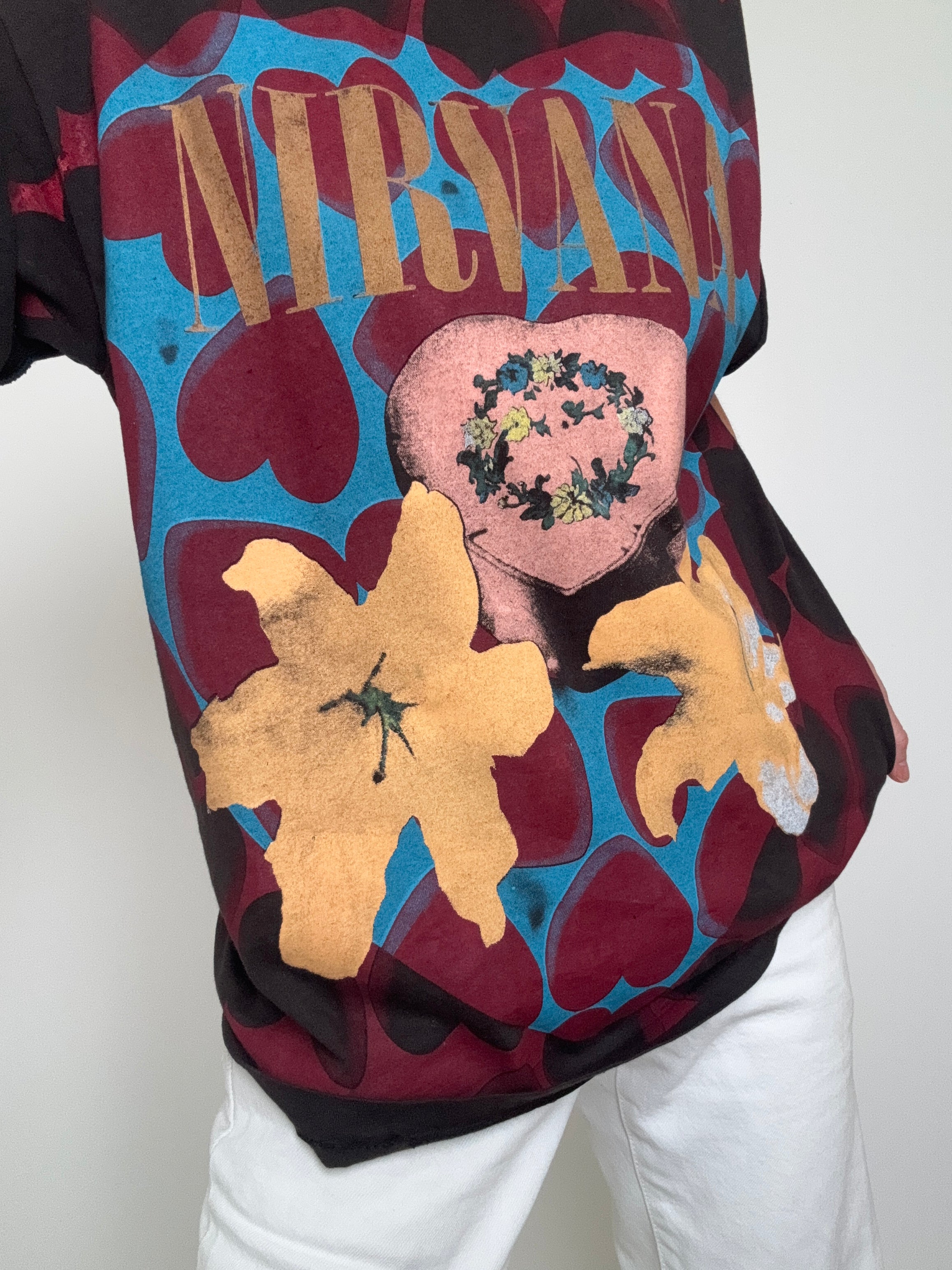 Double Print Nirvana Heart Tee
