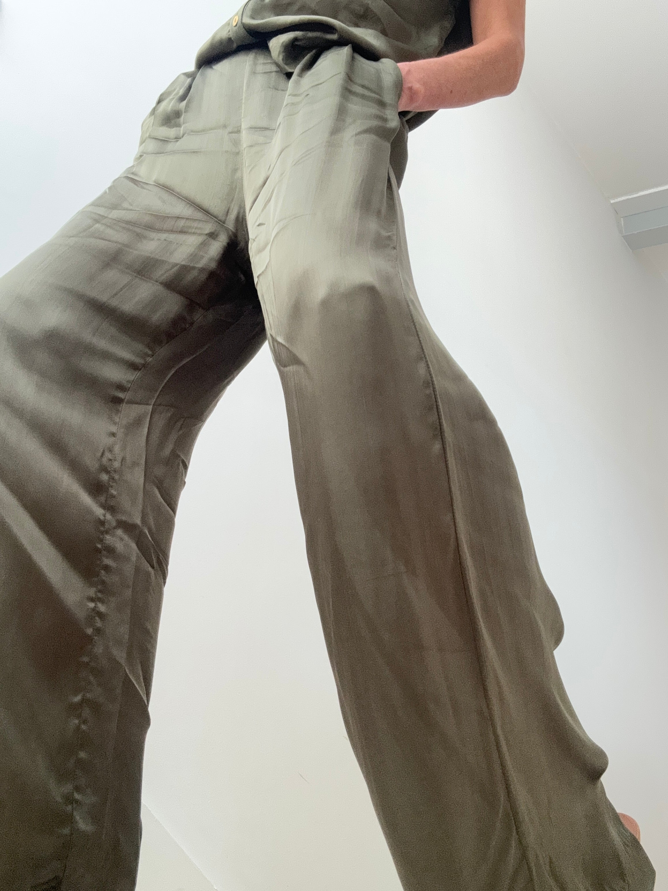 Wide Leg Pants Khaki