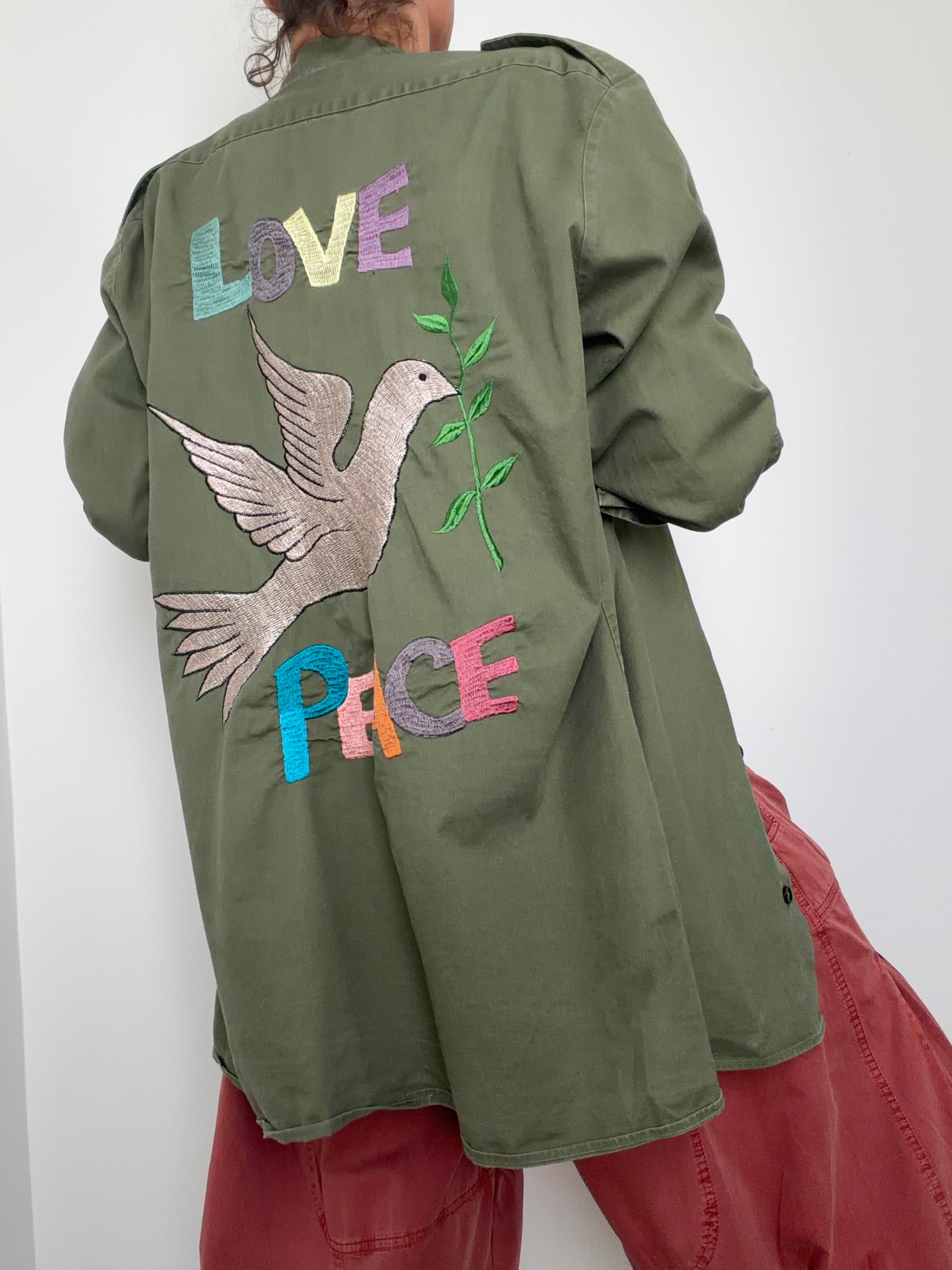 Love & Peace Coloured Army Shirt 224