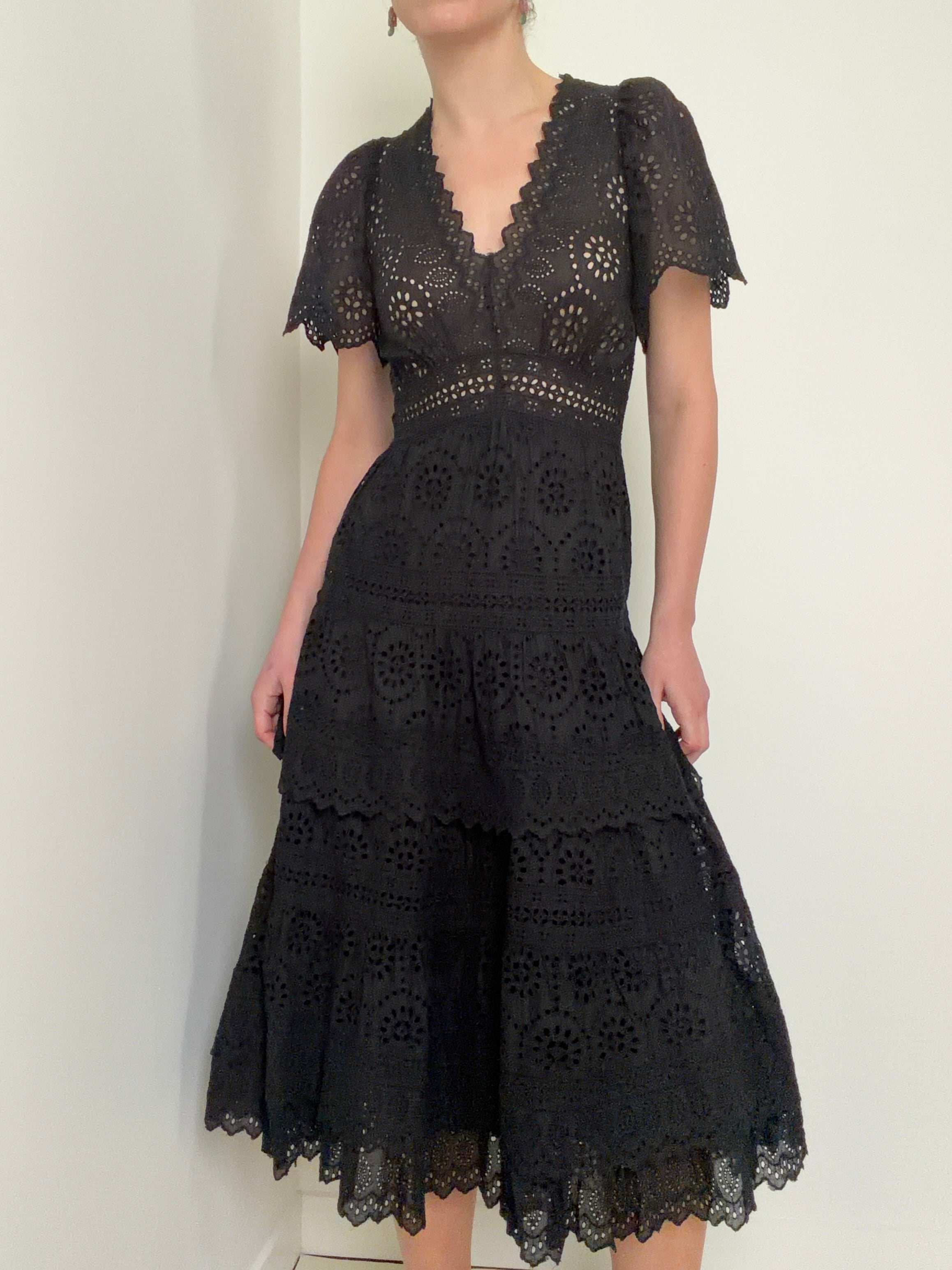 Eyelet Prairie Midi Dress