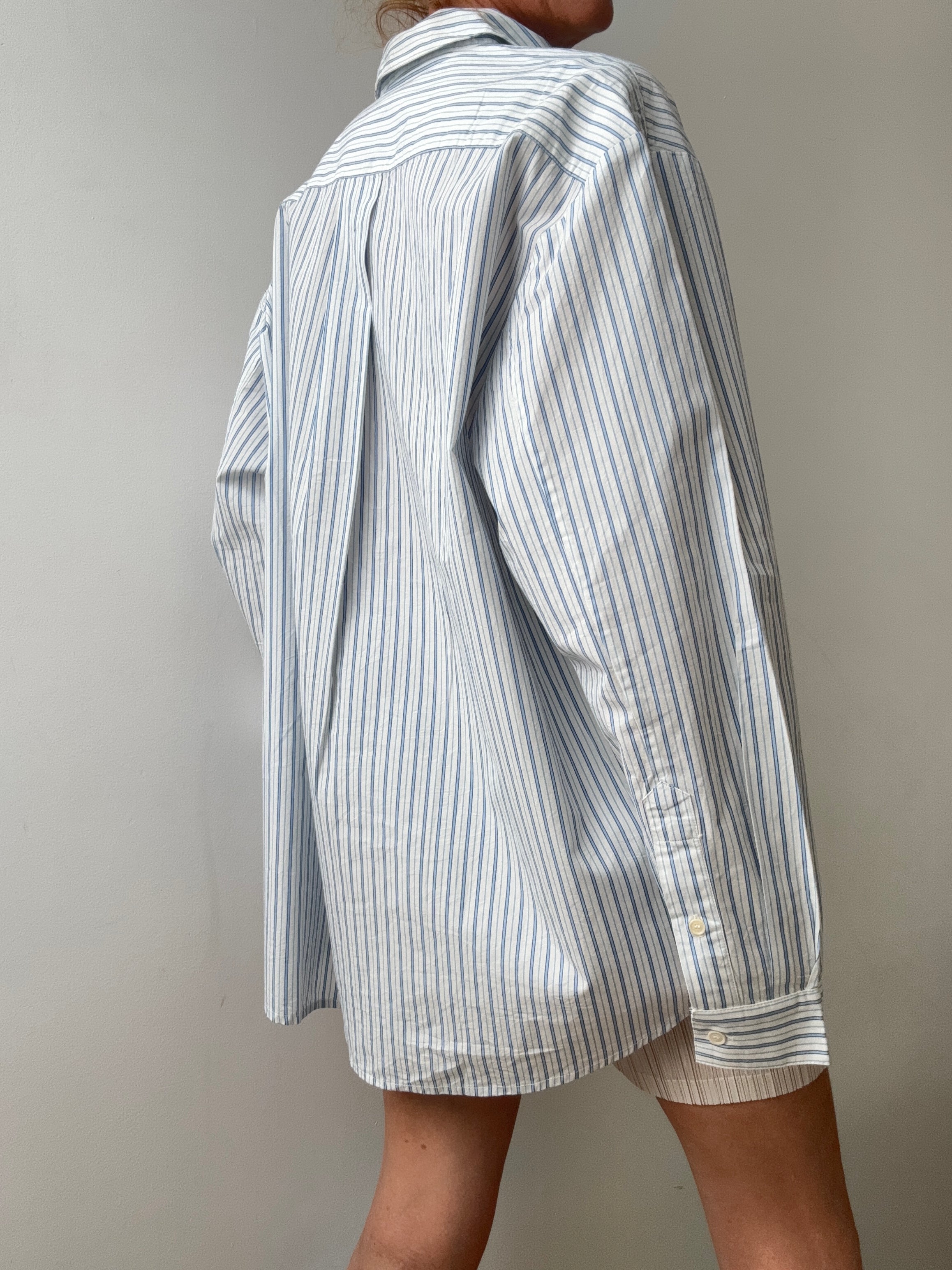 Organic Cotton Edgar Shirt Blue Stripe