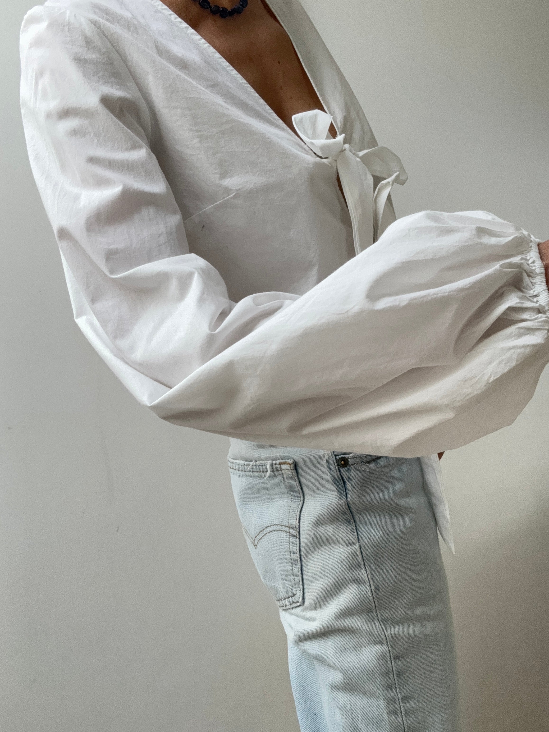 Favourite Bow Blouse White