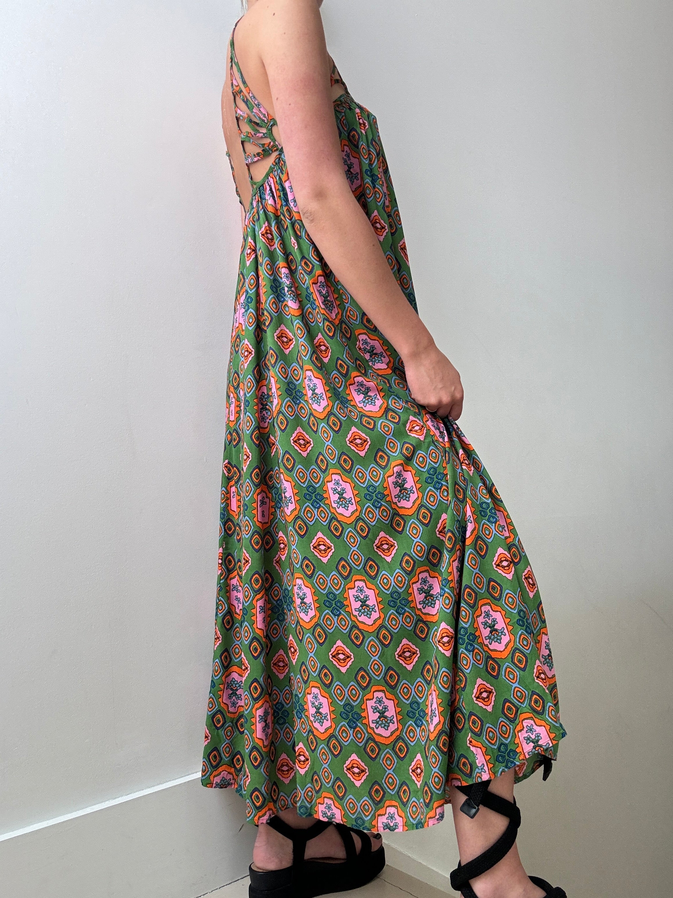 Green Motif Dress