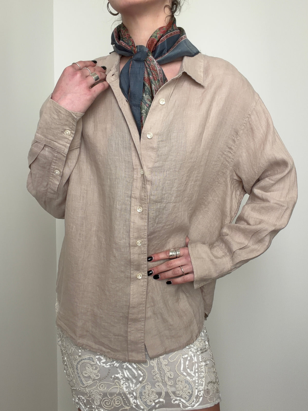 Linen Oversized Shirt Natural
