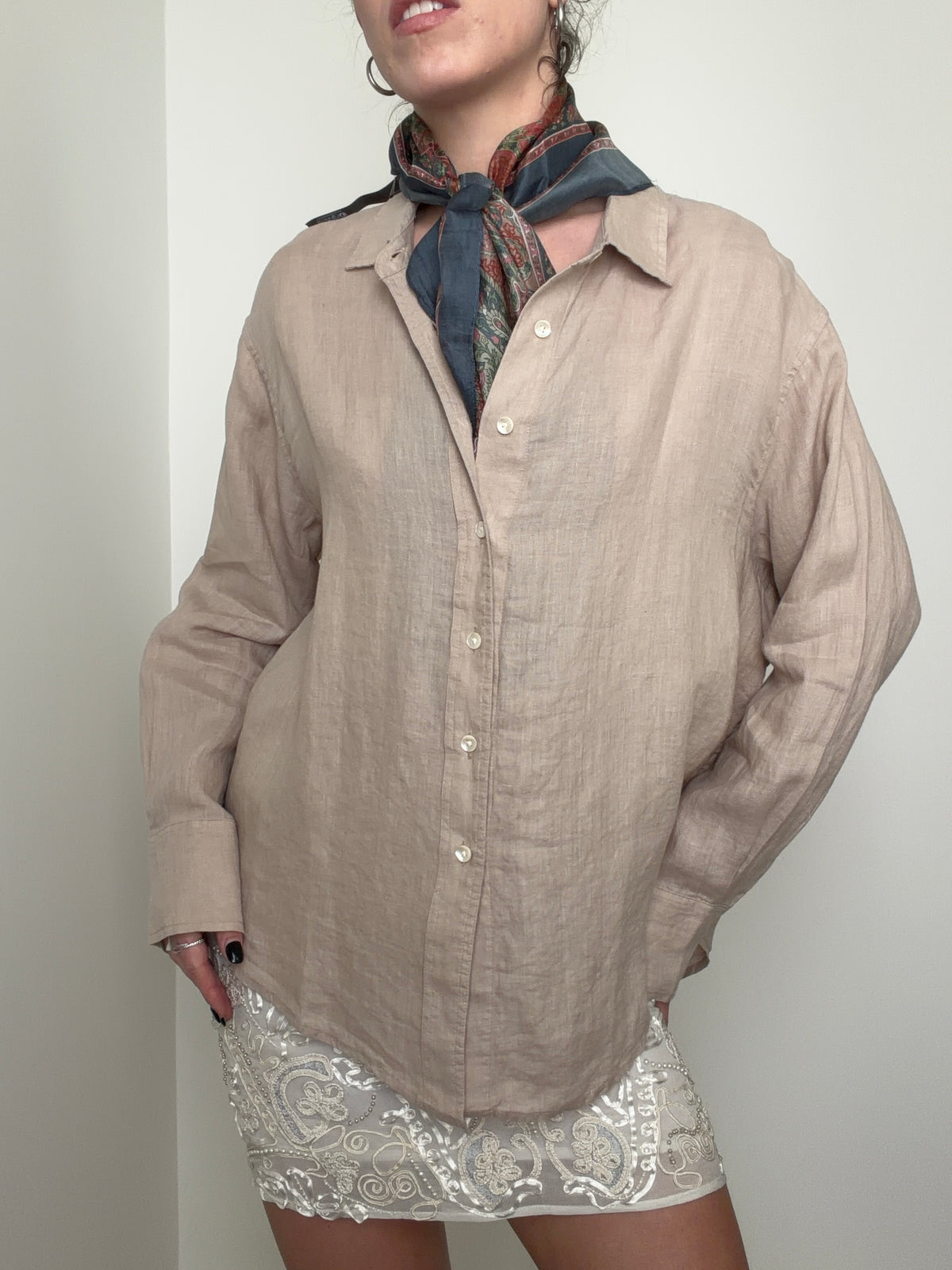 Linen Oversized Shirt Natural