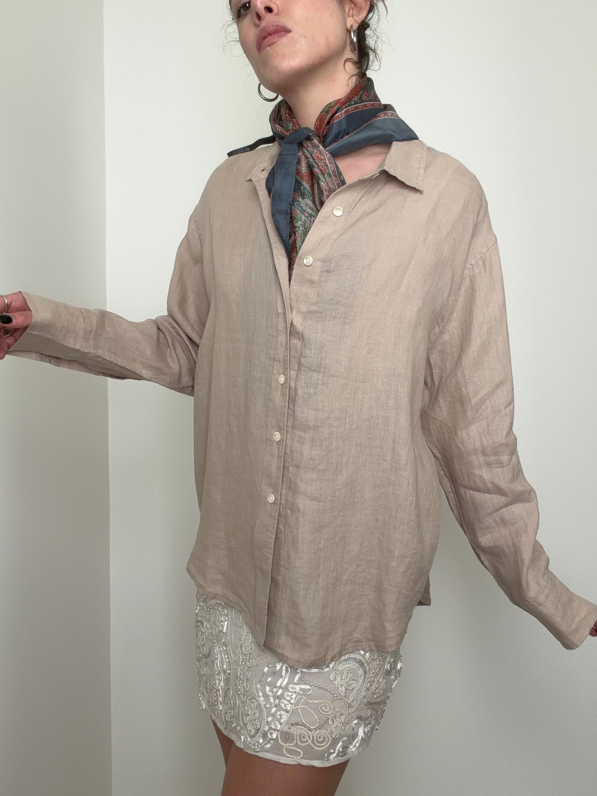 Linen Oversized Shirt Natural