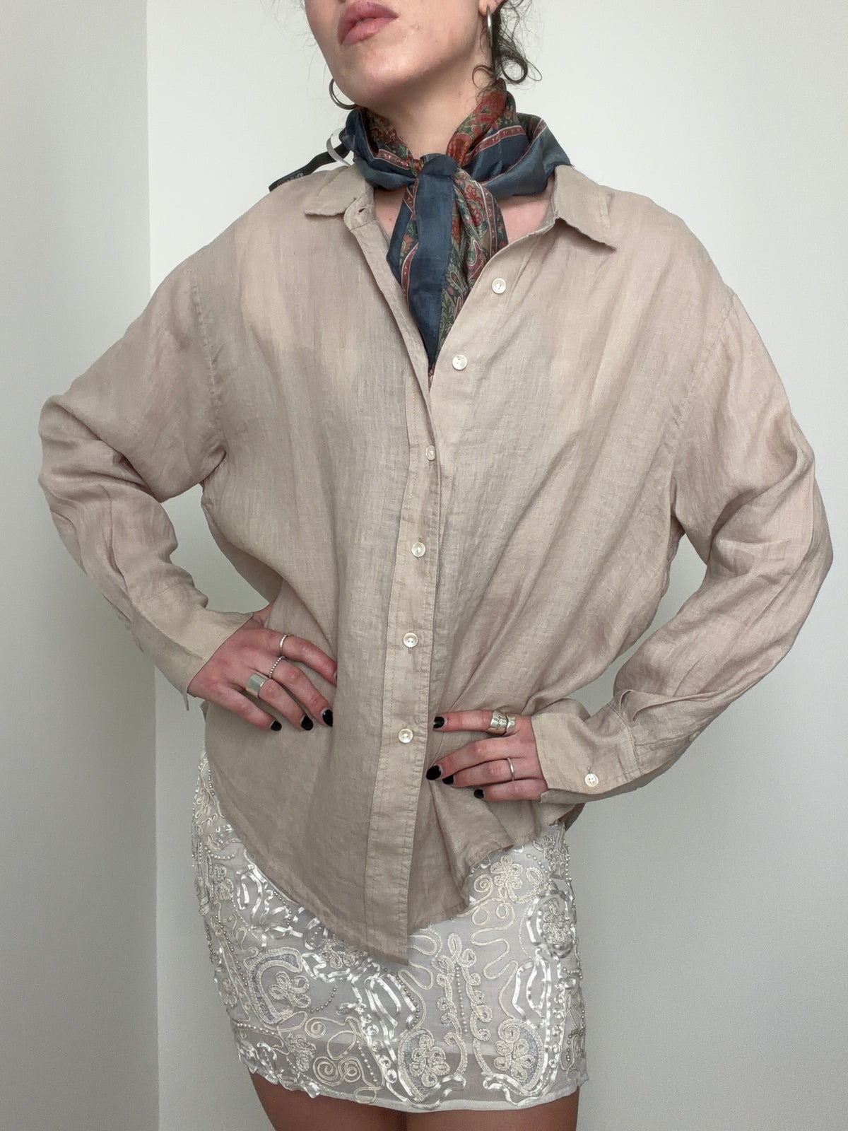 Linen Oversized Shirt Natural