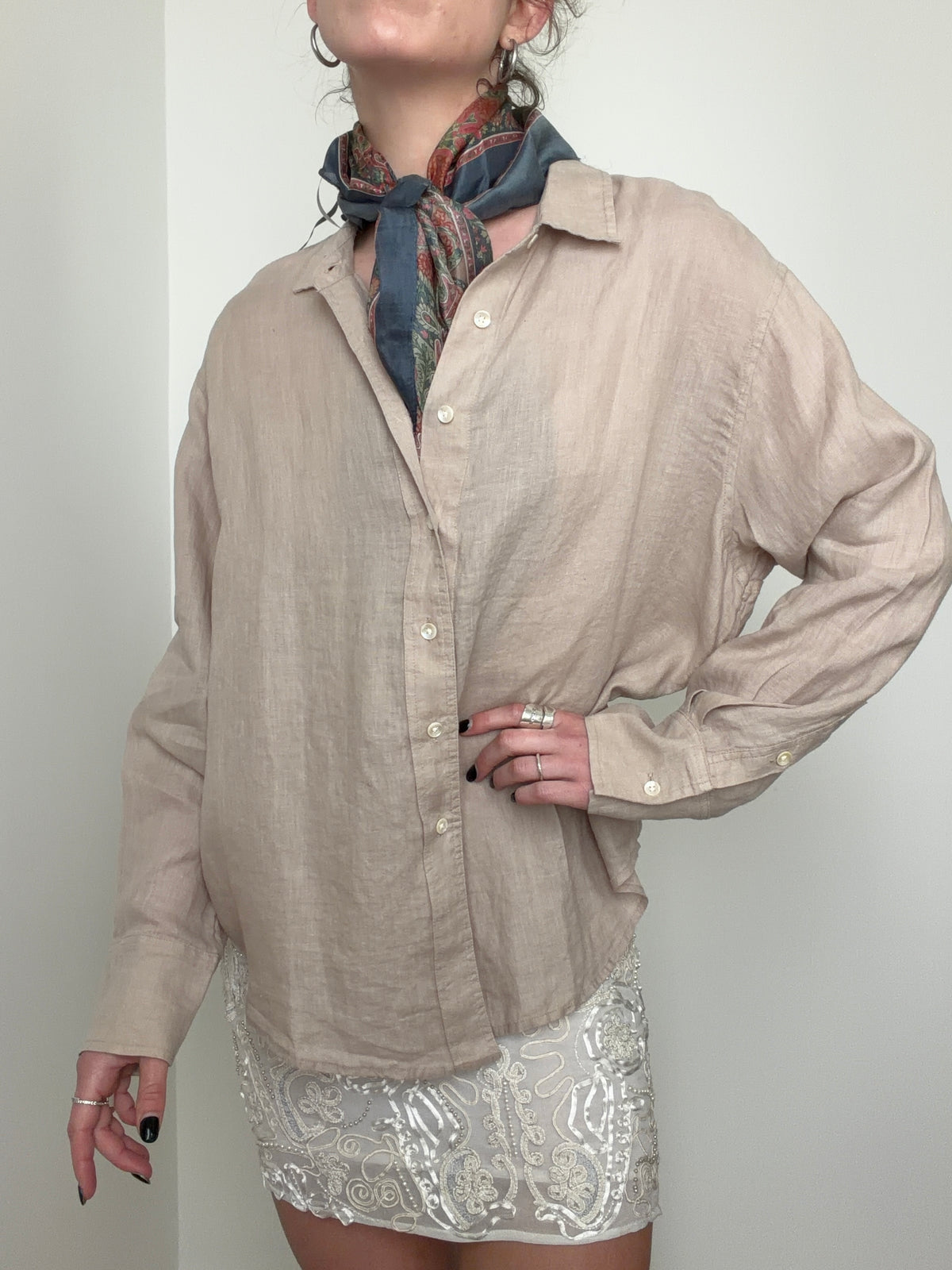 Linen Oversized Shirt Natural
