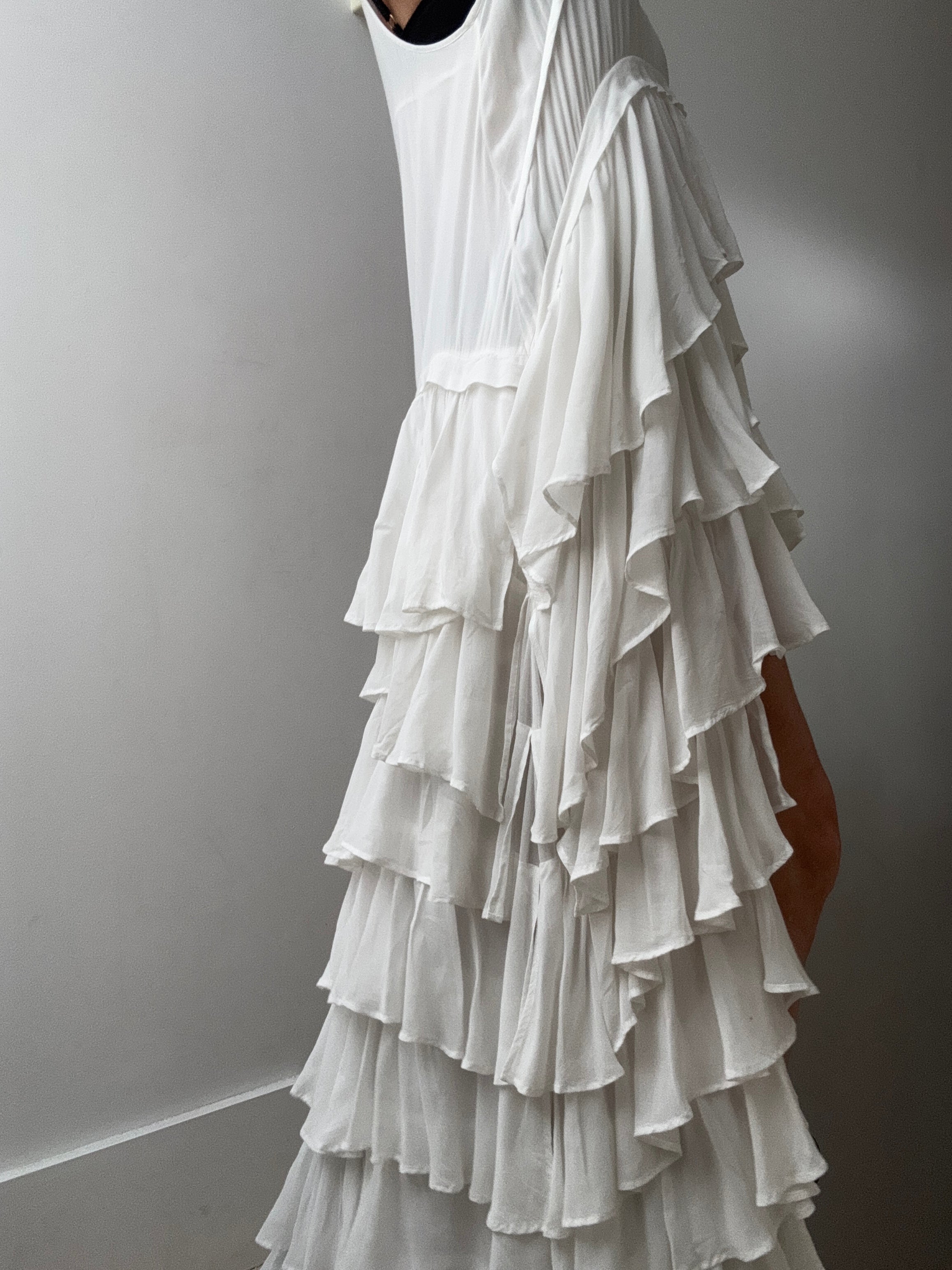 All Saints Dresses Cavarly Tiered Ruffle Maxi Dress Cream