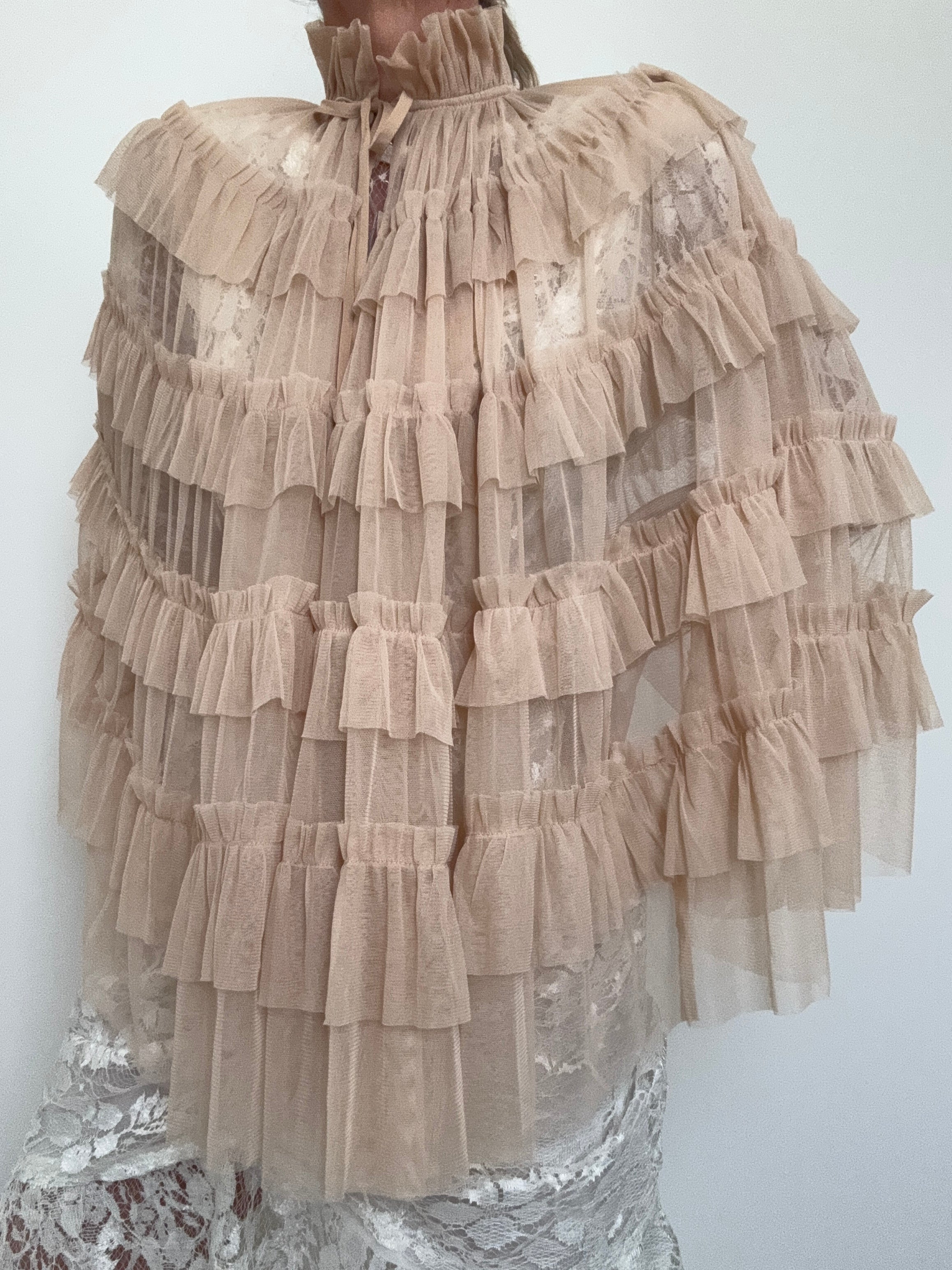 All Saints Jackets One Size Aude Tiered Cape Coat