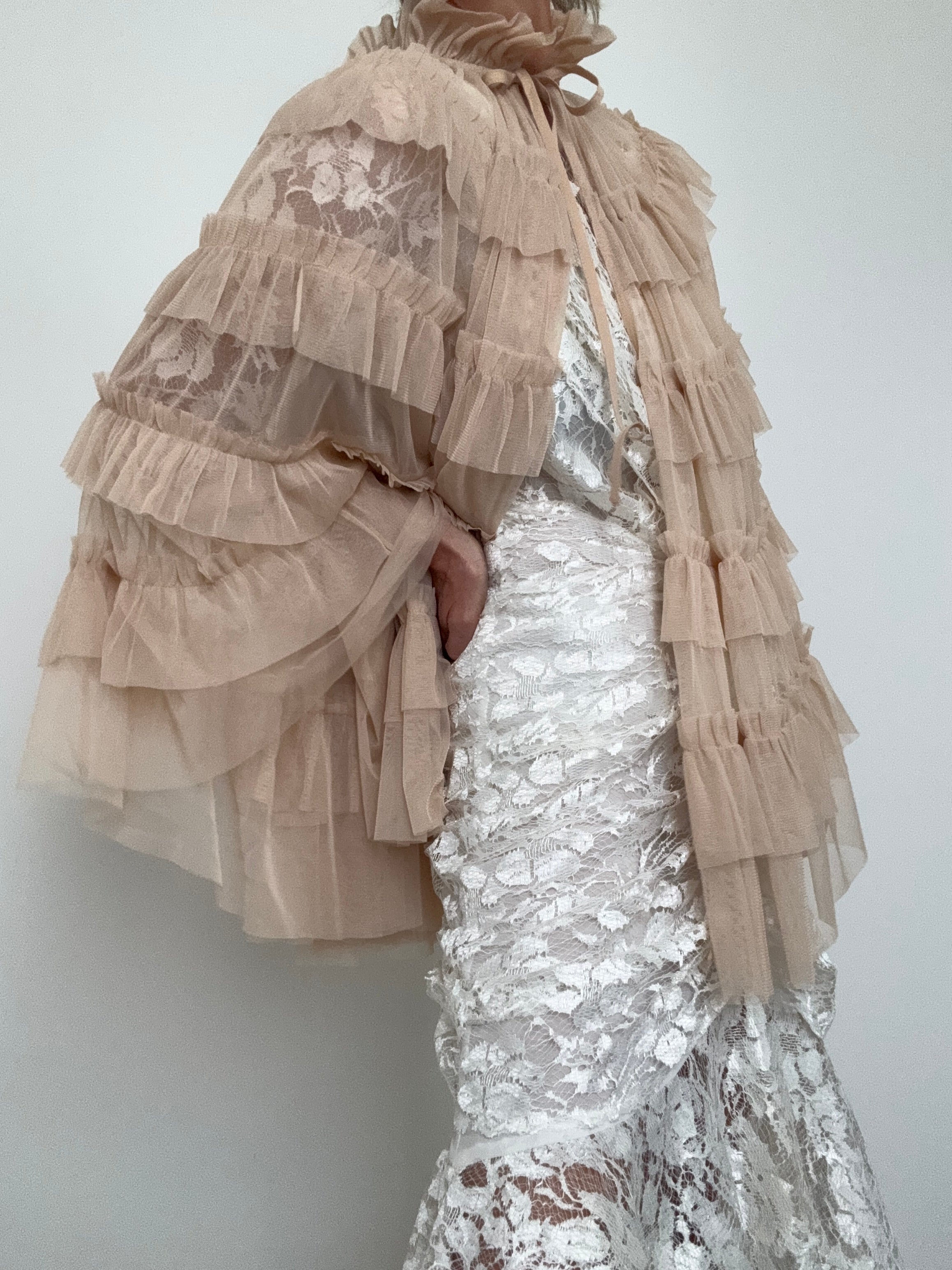 Aude Tiered Cape Coat | Jackets