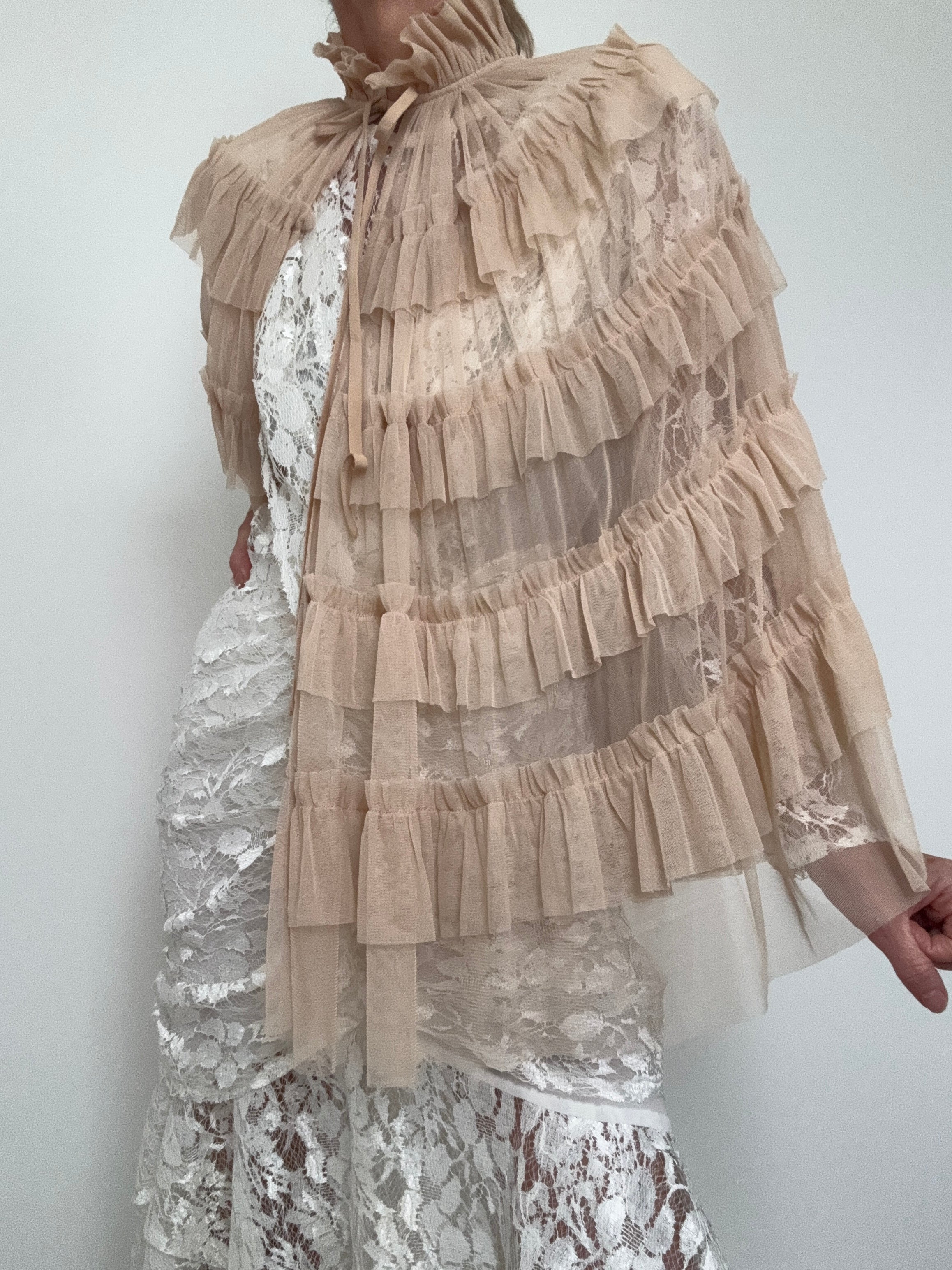 Aude Tiered Cape Coat | Jackets