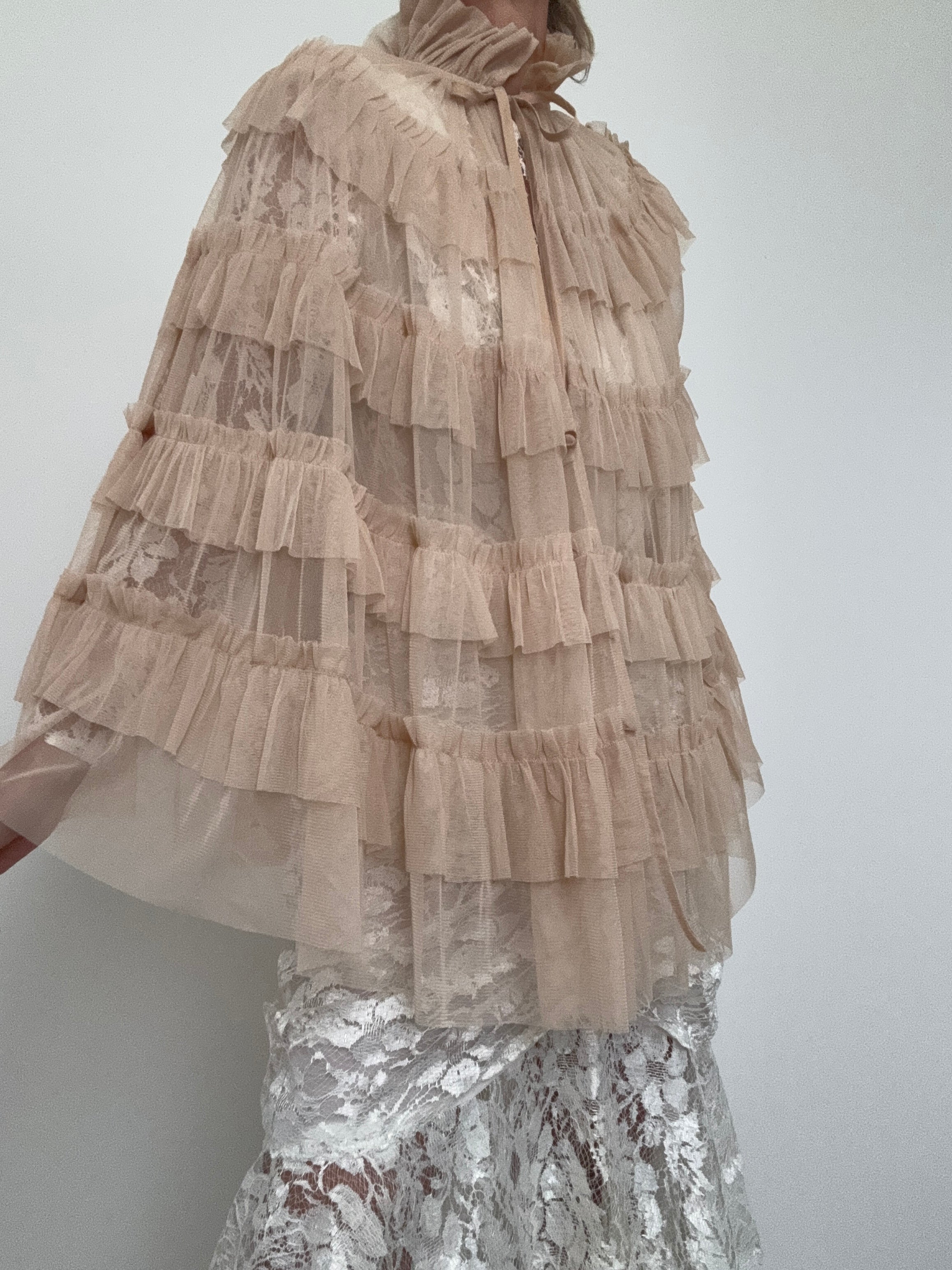 Aude Tiered Cape Coat | Jackets