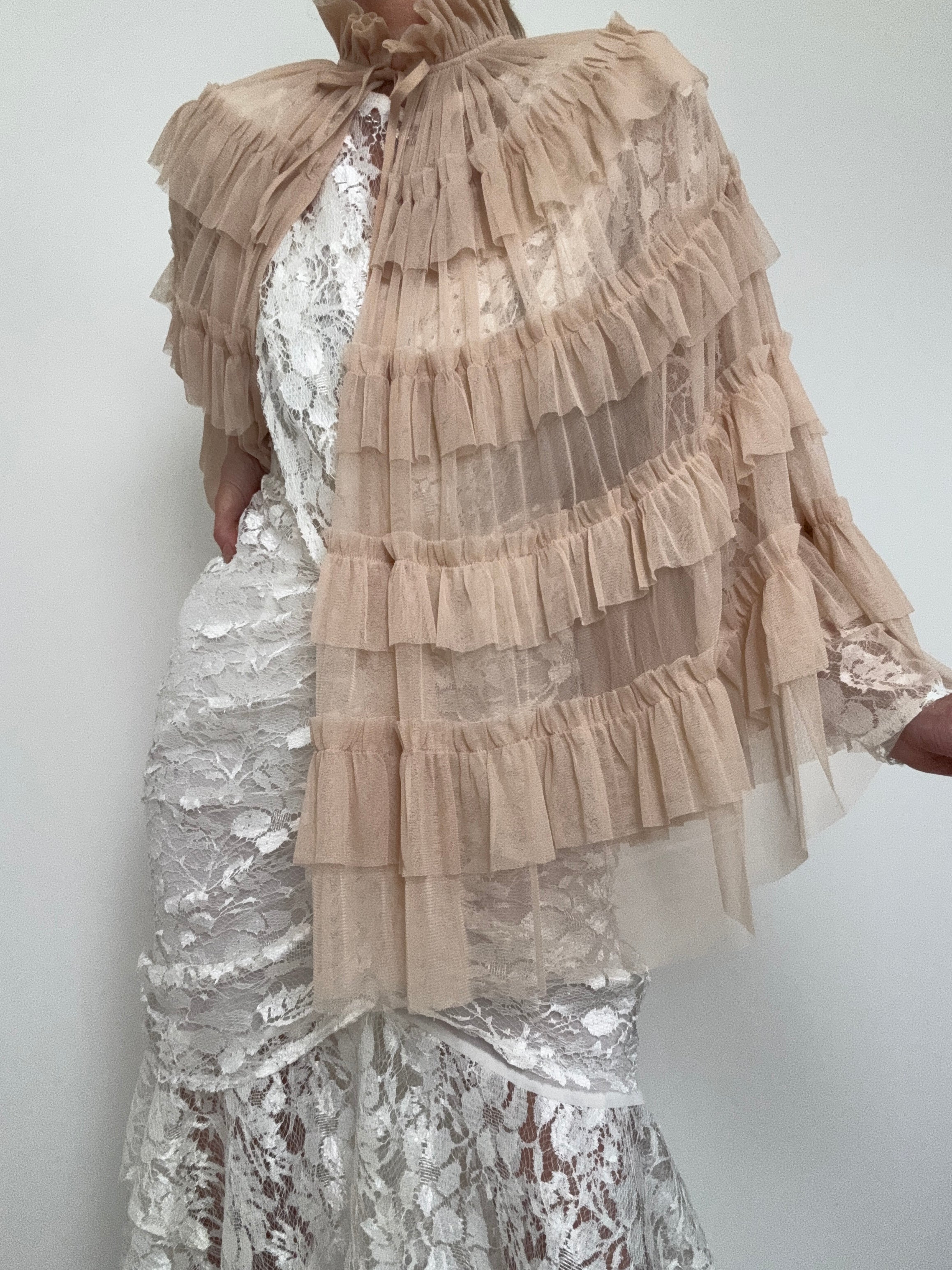 Aude Tiered Cape Coat | Jackets