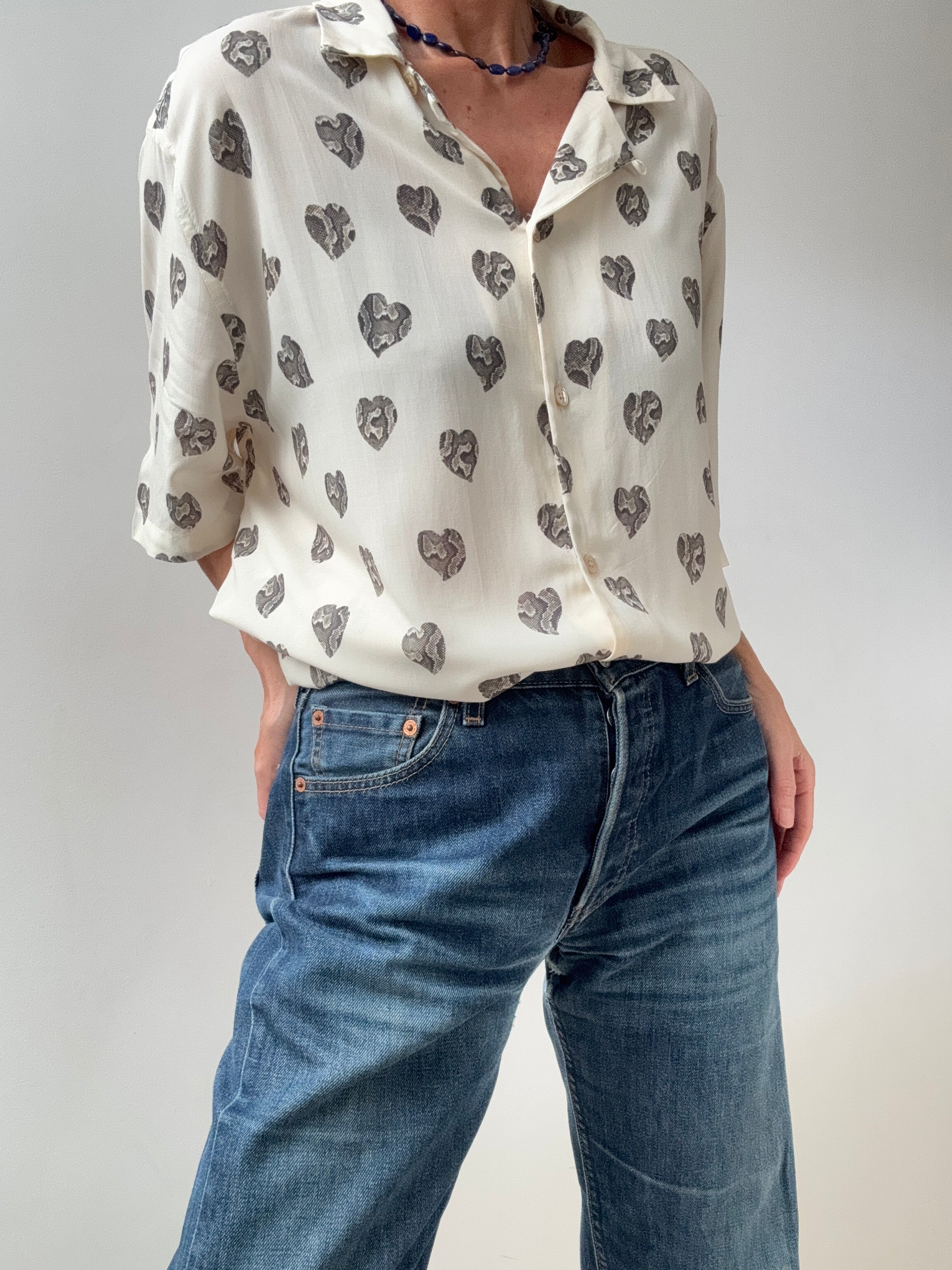 All Saints Shirts Snake Hearts Shirt