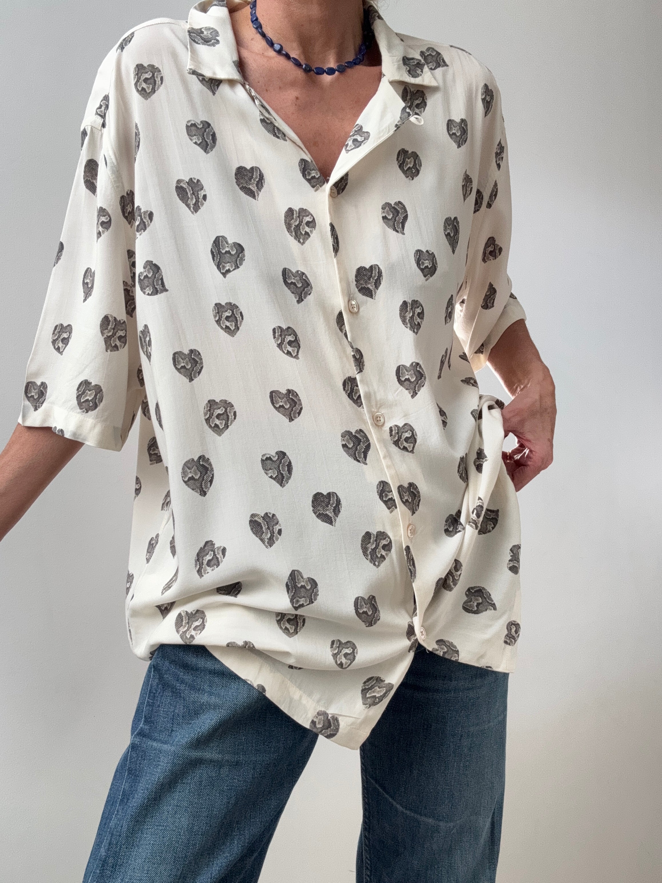 All Saints Shirts Snake Hearts Shirt
