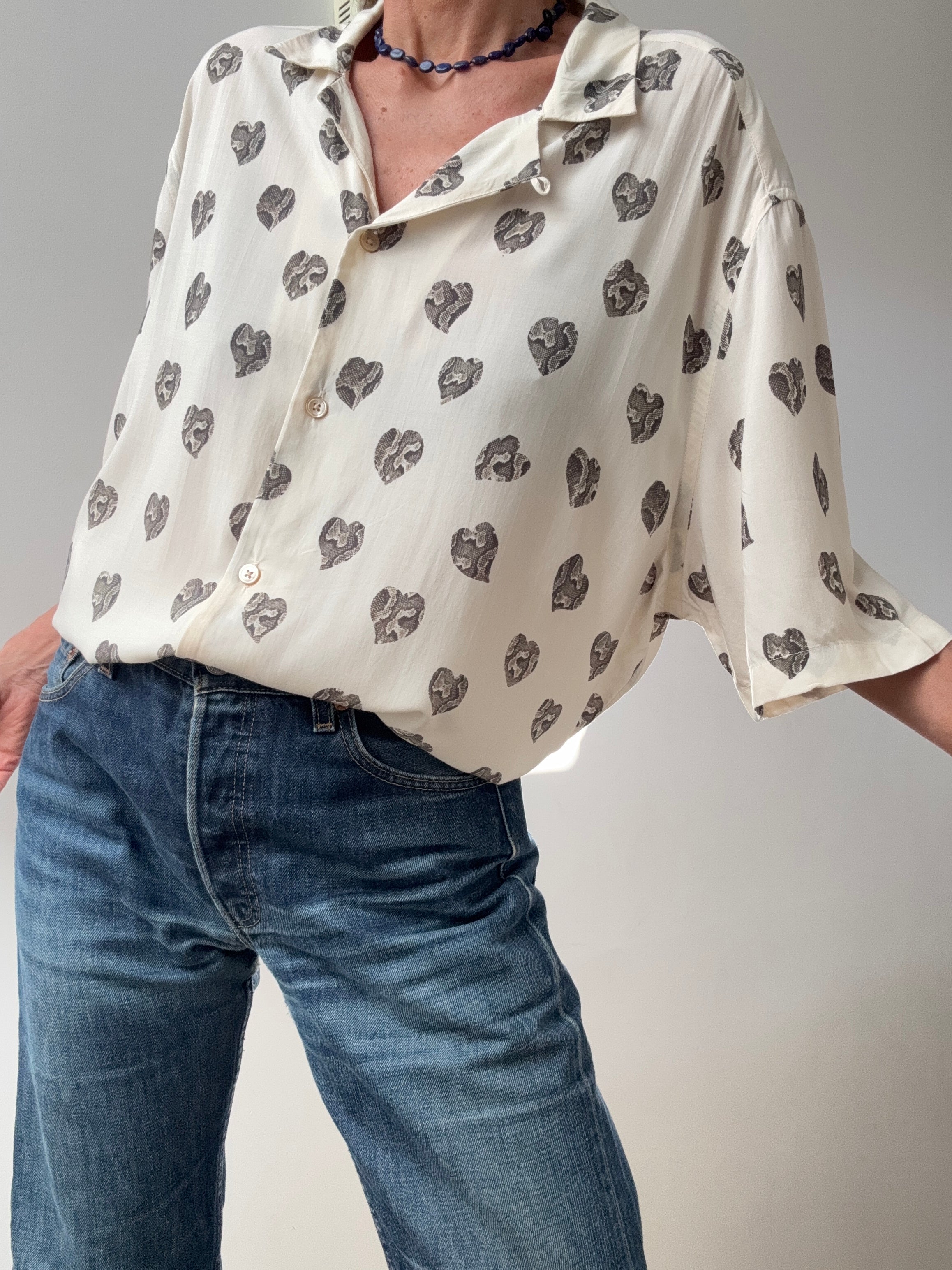 All Saints Shirts Snake Hearts Shirt
