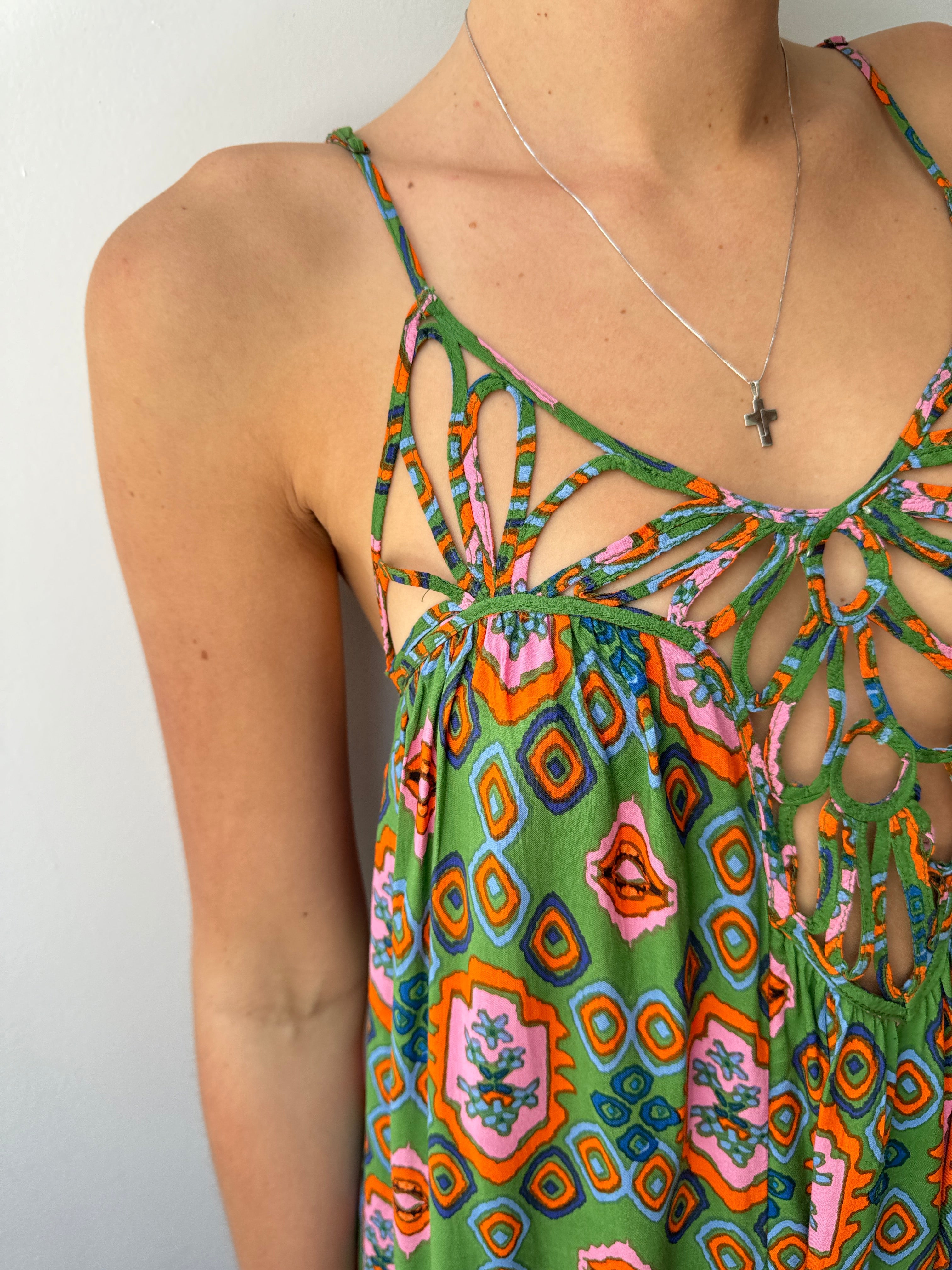 Anthropologie Dresses Green Motif Dress