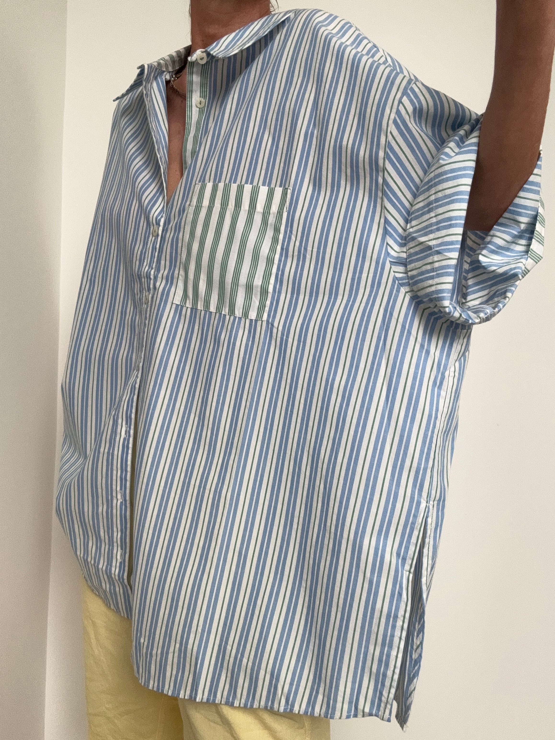 Anthropologie Tops Multi Stripe Cotton Shirt