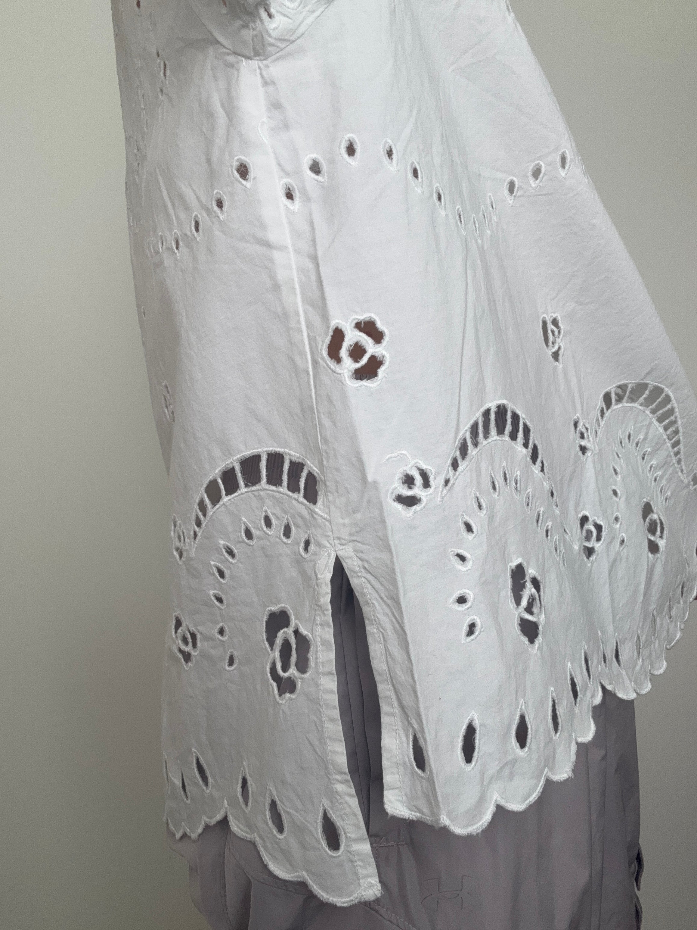 Short Sleeve Broderie Anglaise Shirt | Tops