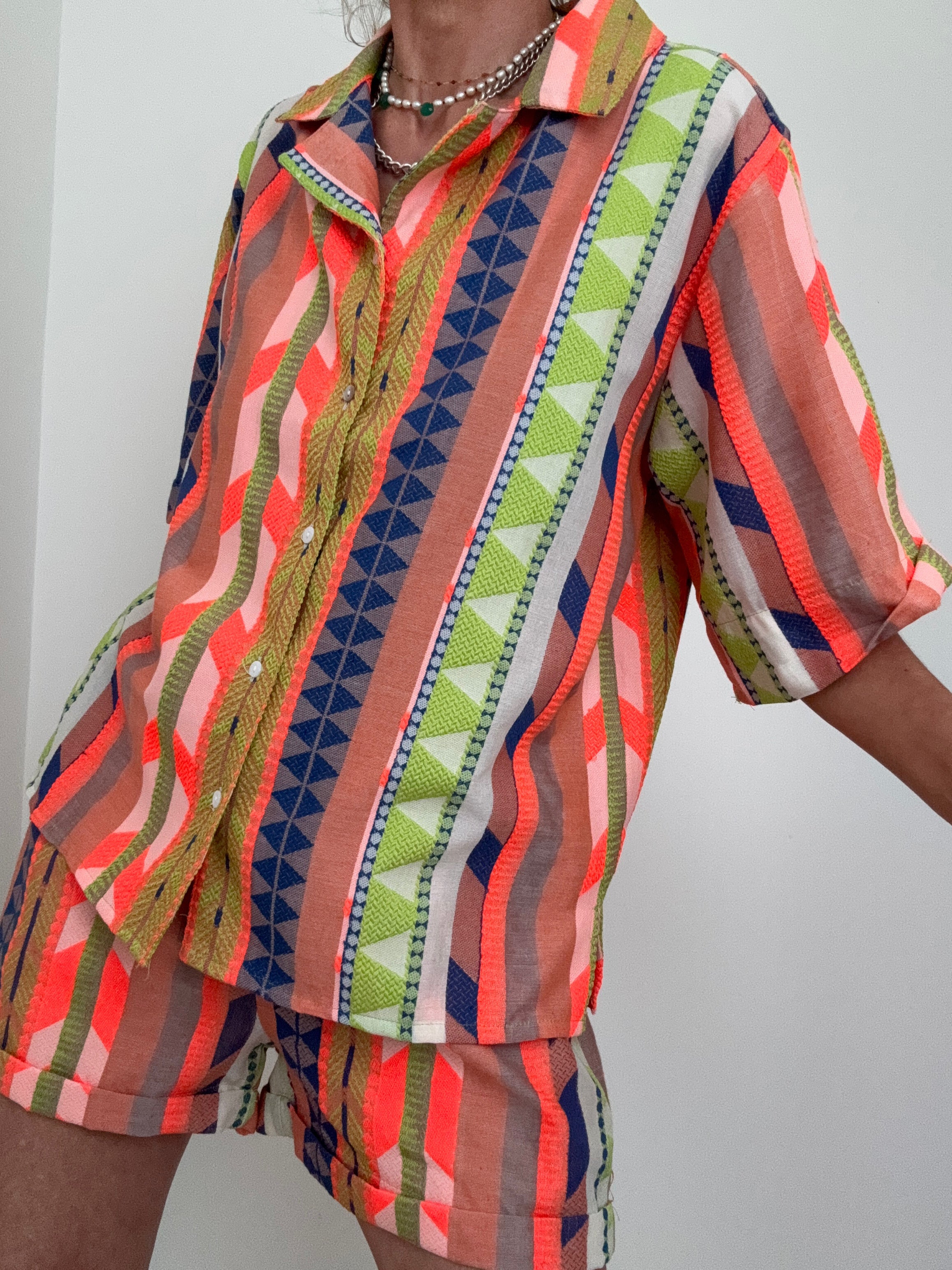 Shorts & Shirt Set Fluro & Green | Tops