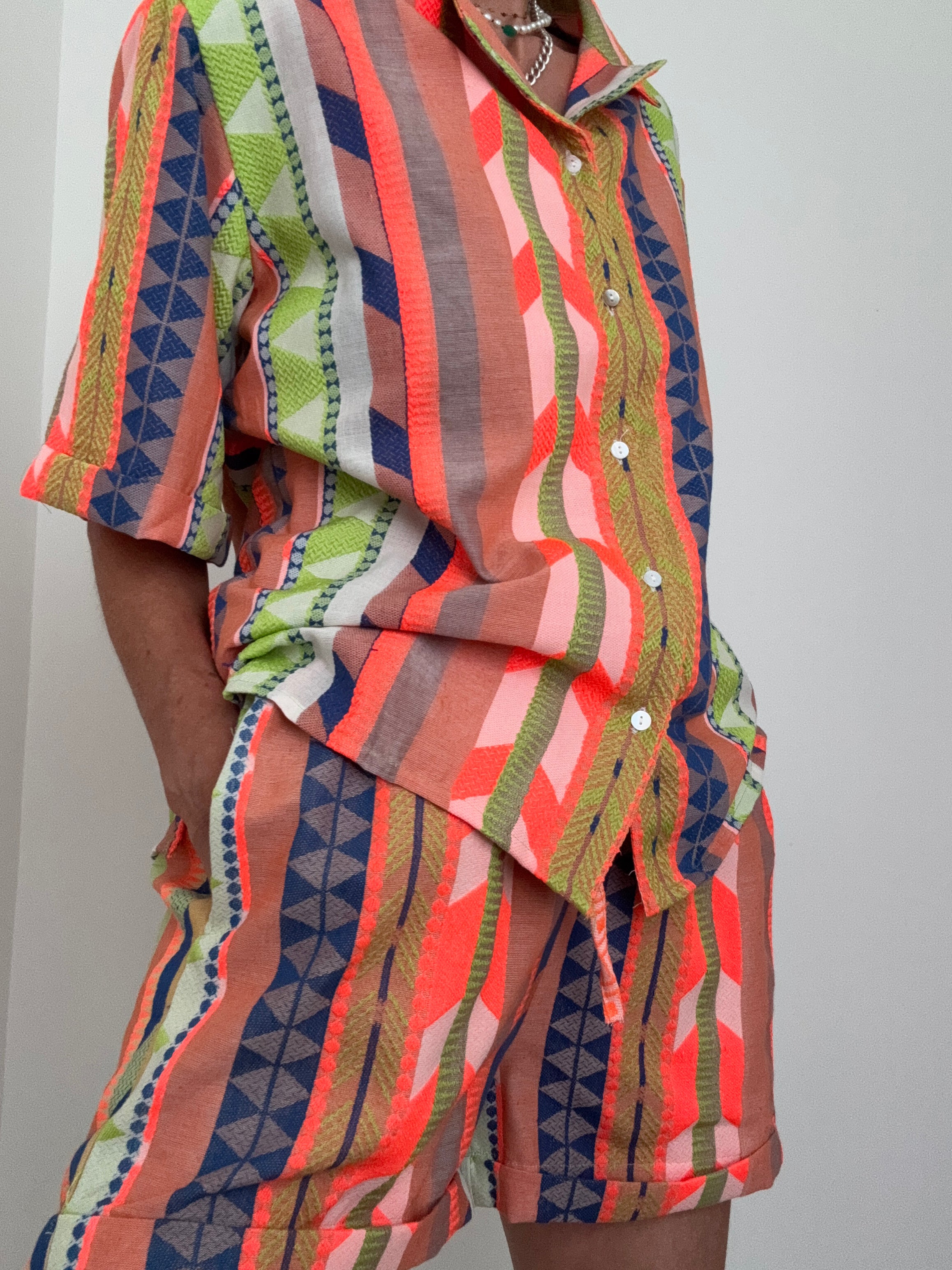 Shorts & Shirt Set Fluro & Green | Tops