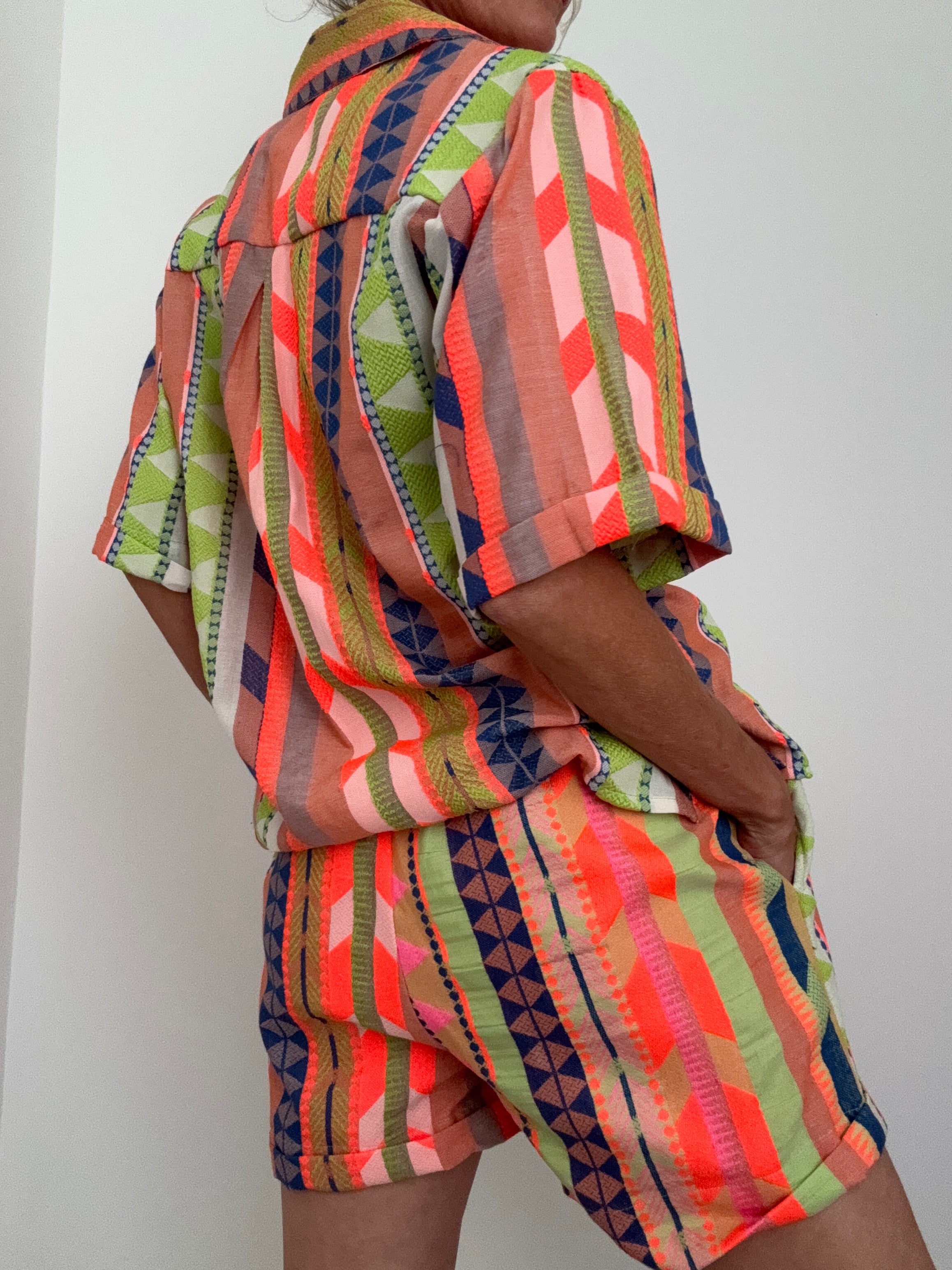 Shorts & Shirt Set Fluro & Green | Tops