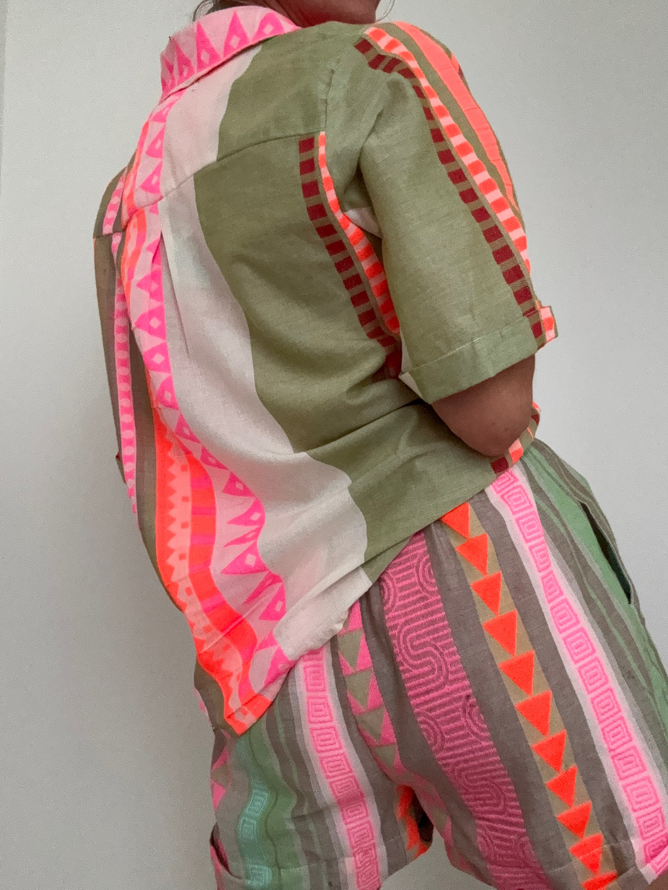 Shorts & Shirt Set Fluro & Green | Tops