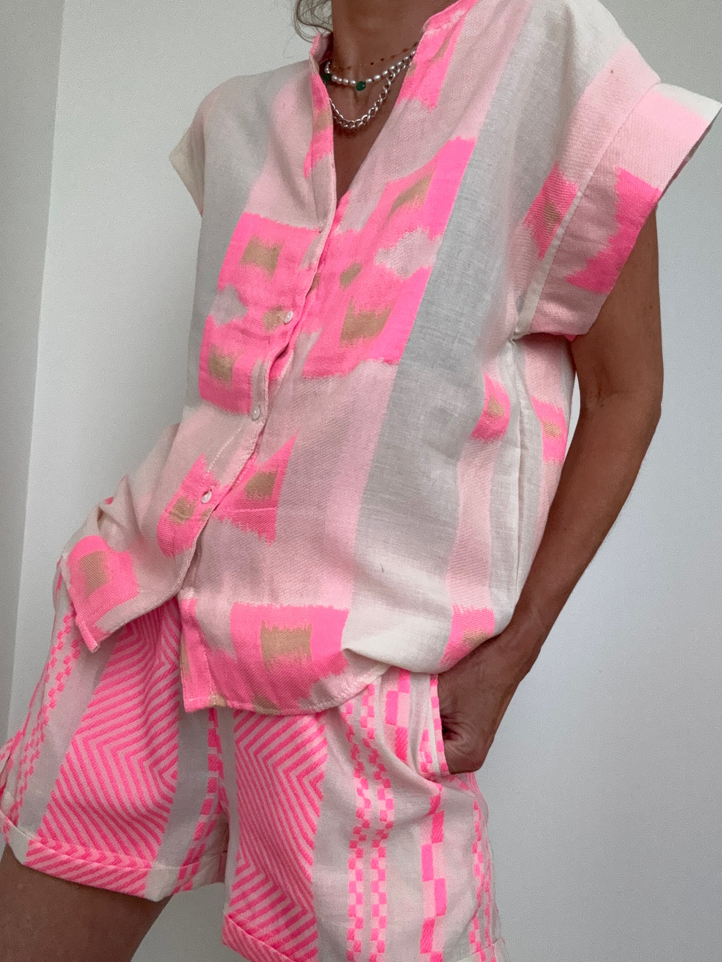 Shorts & Shirt Set Pink | Tops