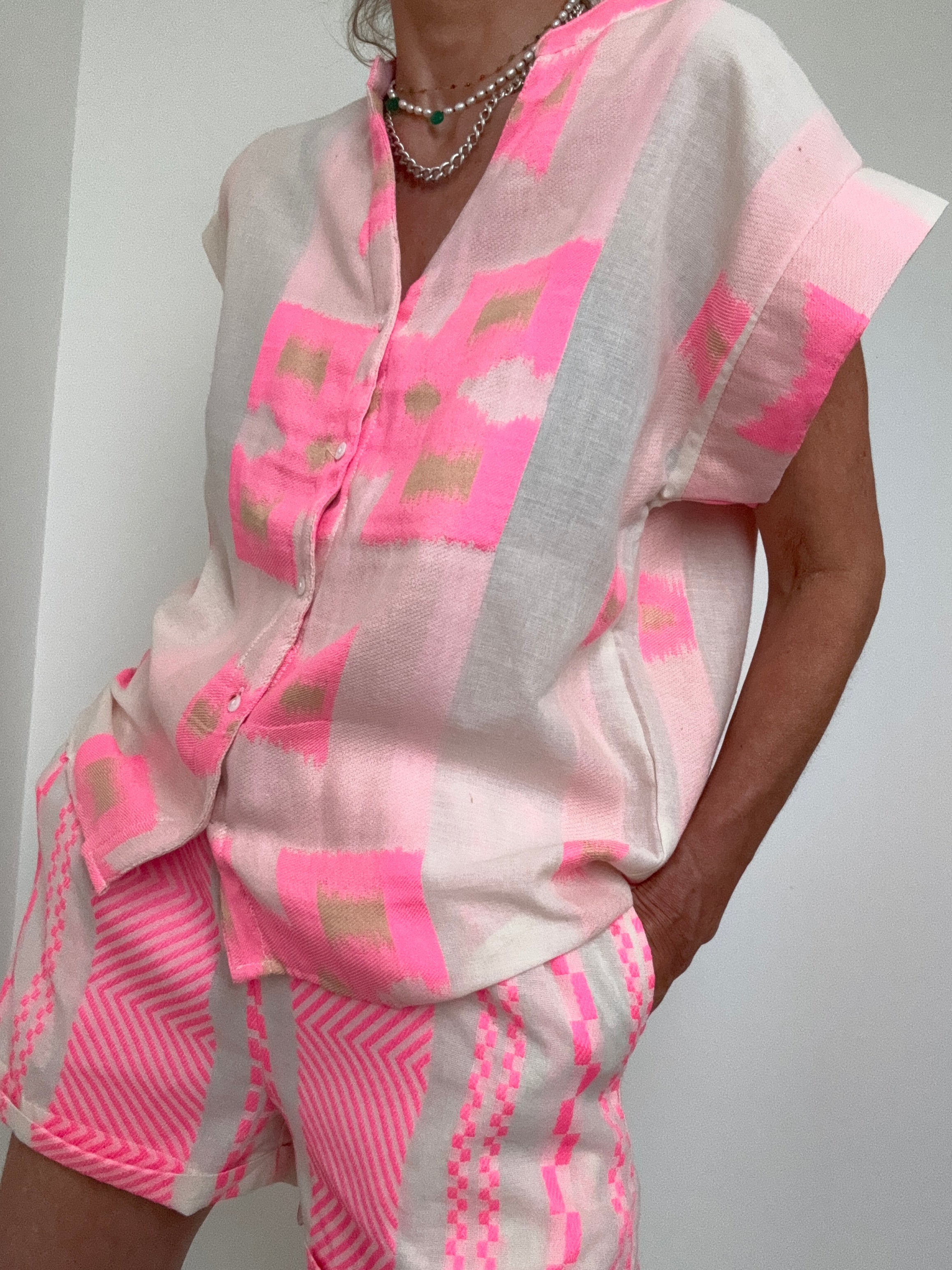 Shorts & Shirt Set Pink | Tops