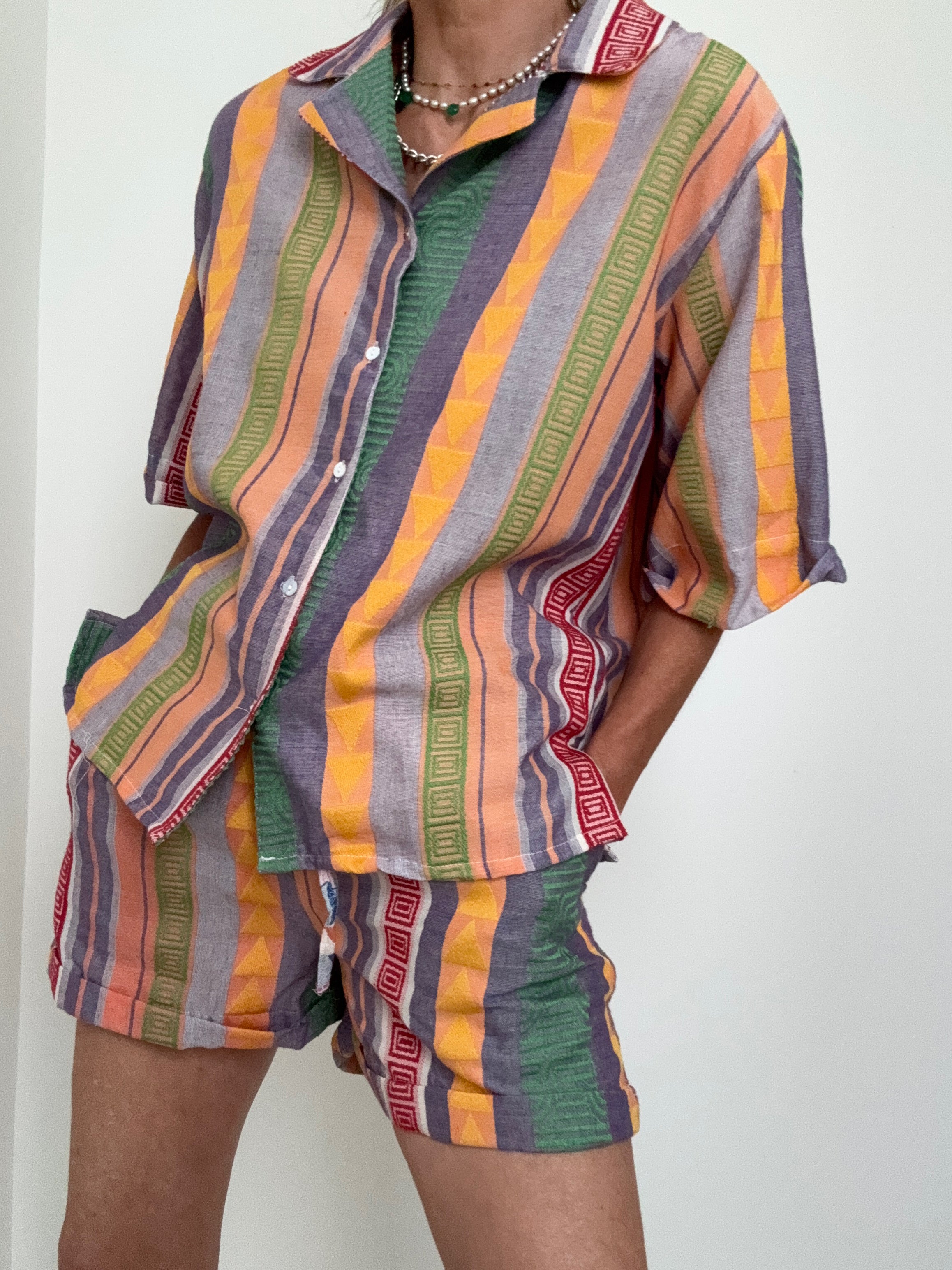 Antica Santoria Tops Rosa Shorts & Shirt Set Rosa