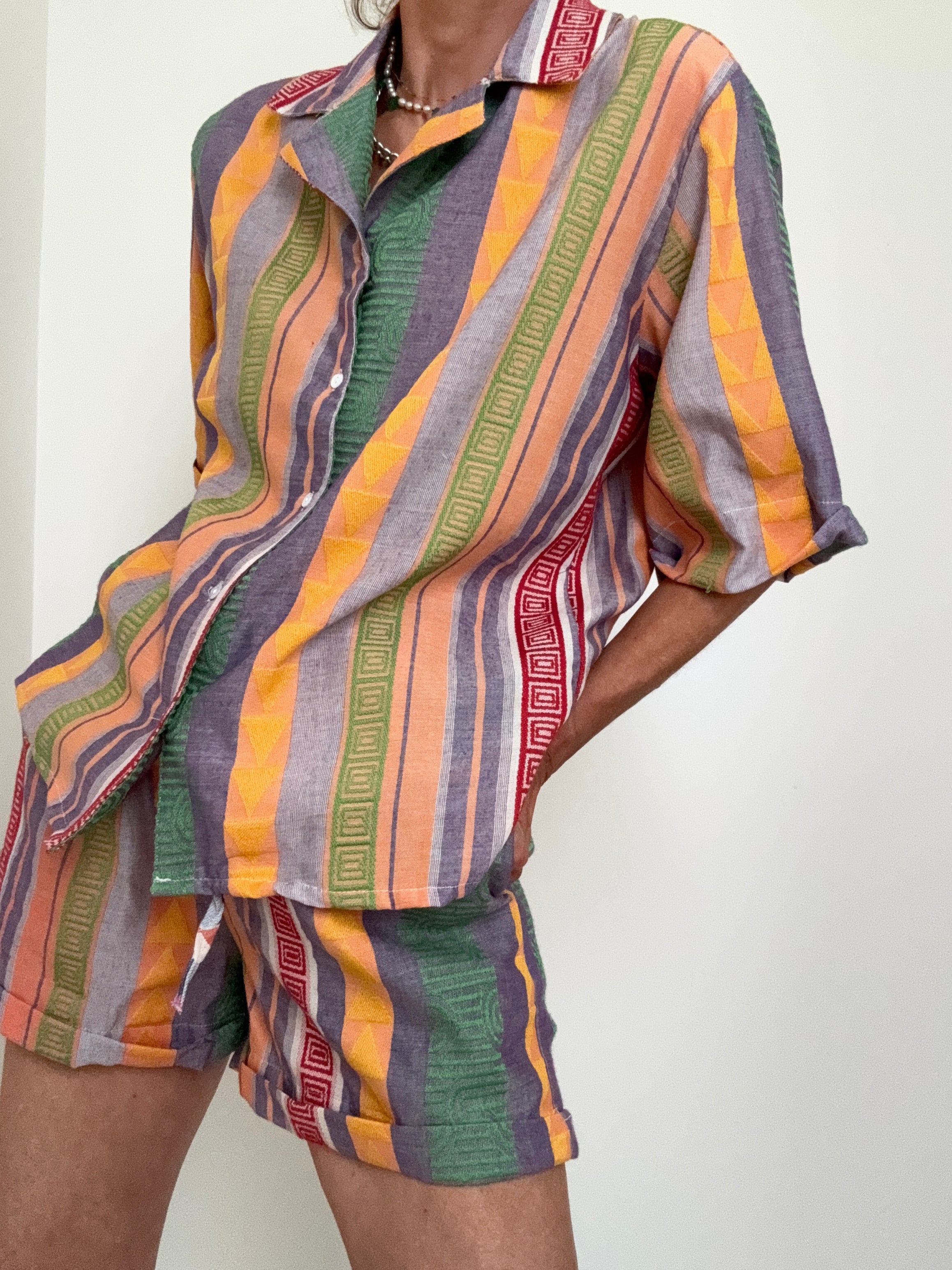 Antica Santoria Tops Rosa Shorts & Shirt Set Rosa