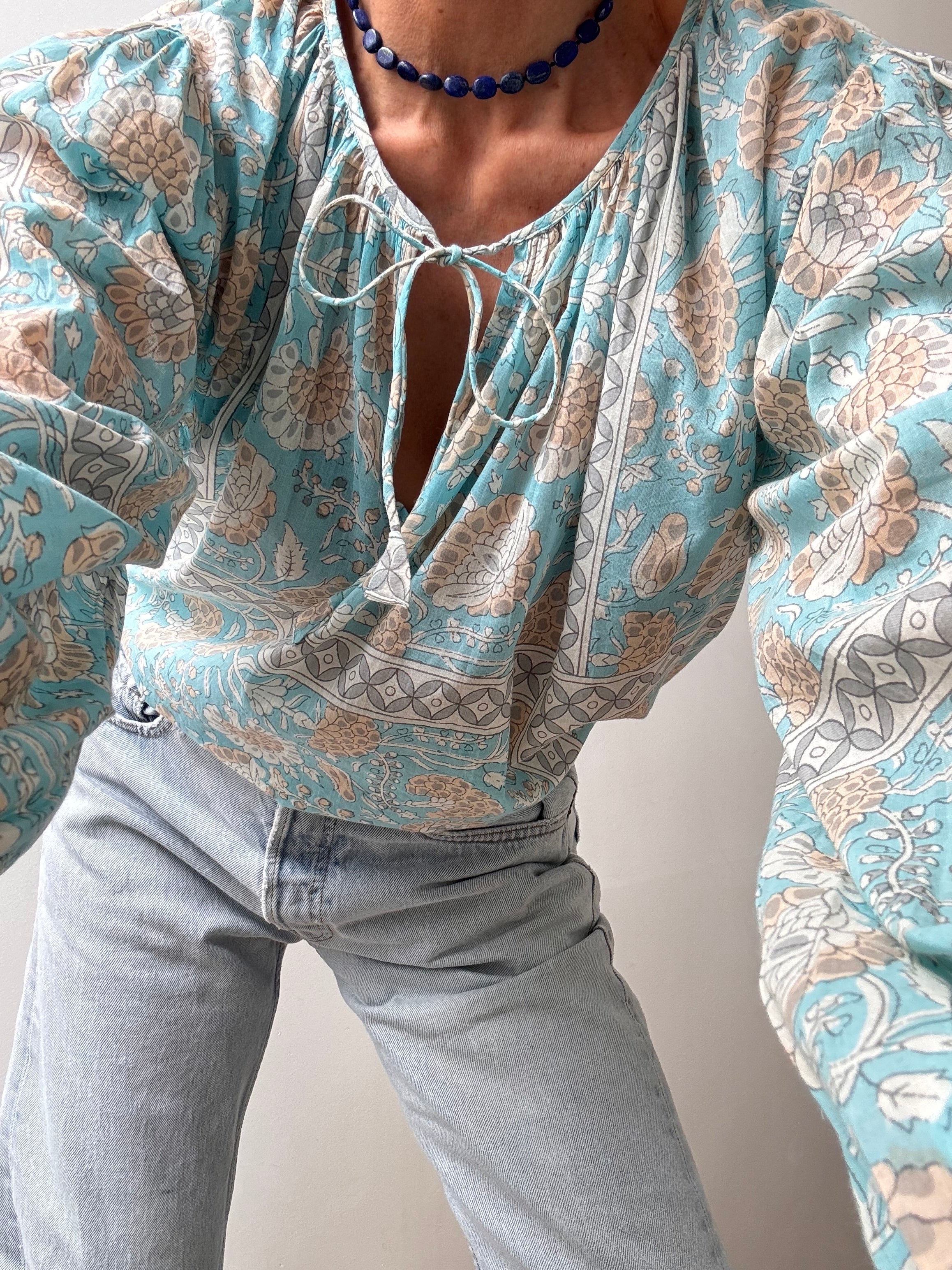 Antik Batik Flavie Blouse Blue | Blouses