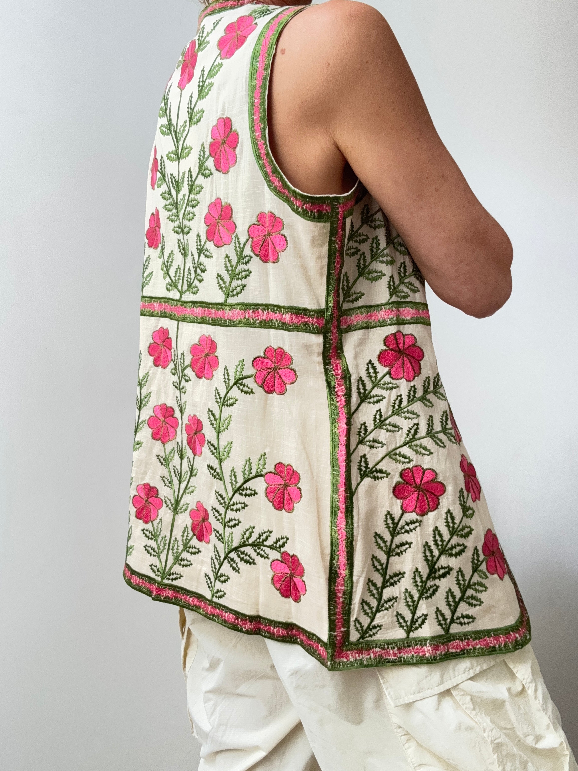 Antik Batik Vests Small-Medium Antik Batik Cream Summer Vest