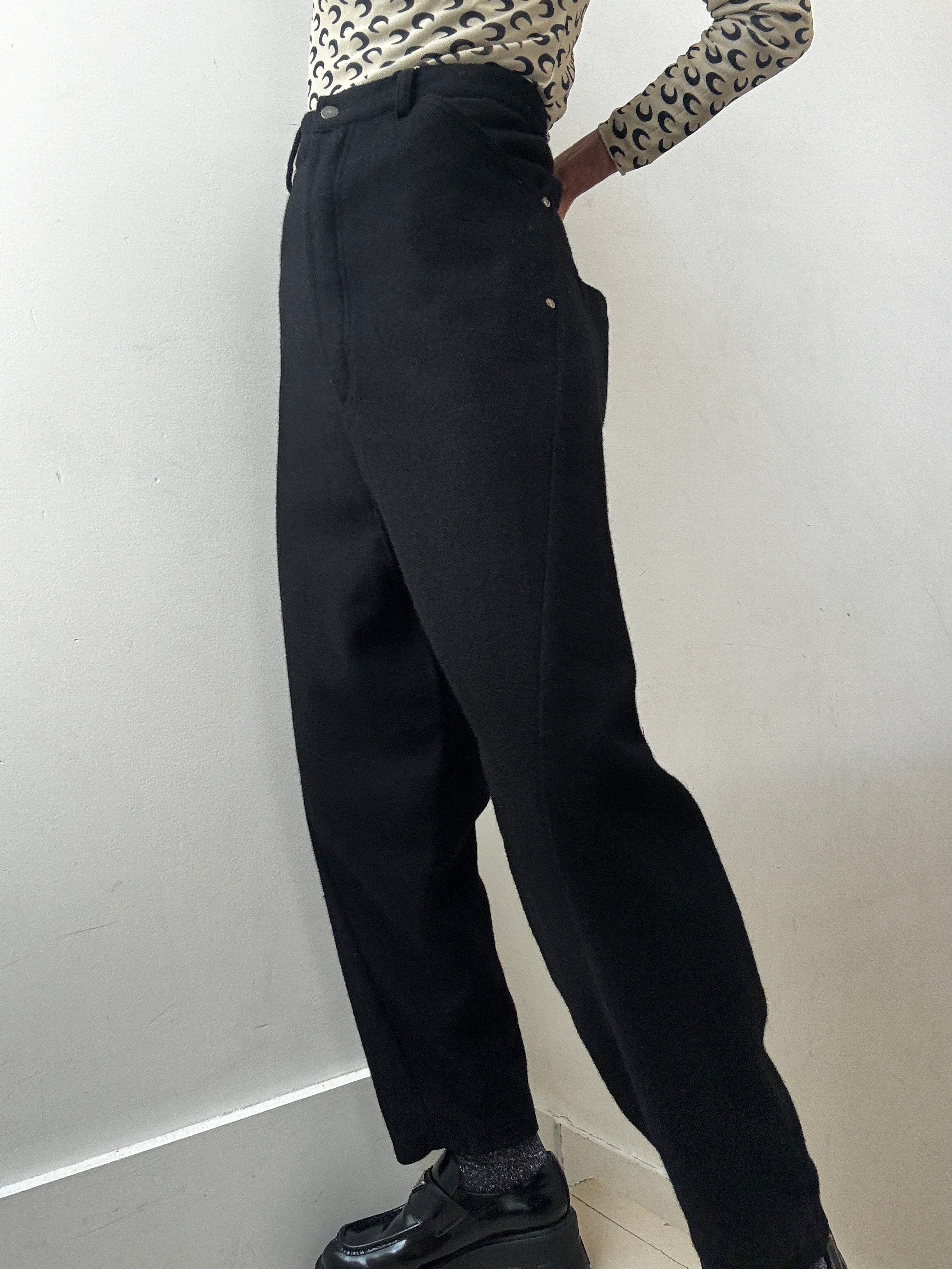 BOLONGARO TREVOR Pants Black / XLarge Bolongaro Wool Pants