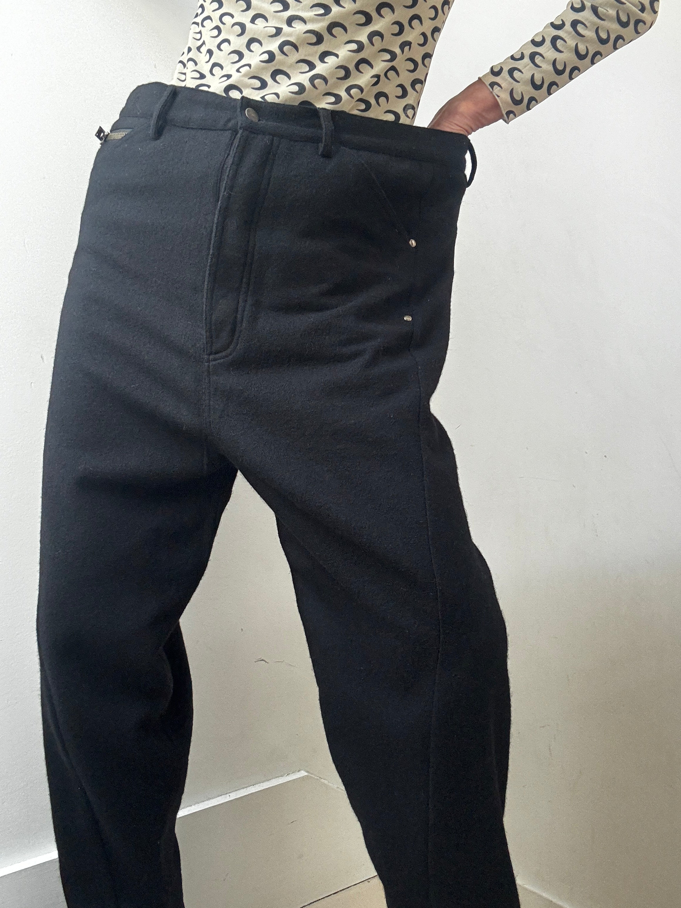 BOLONGARO TREVOR Pants Black / XLarge Bolongaro Wool Pants