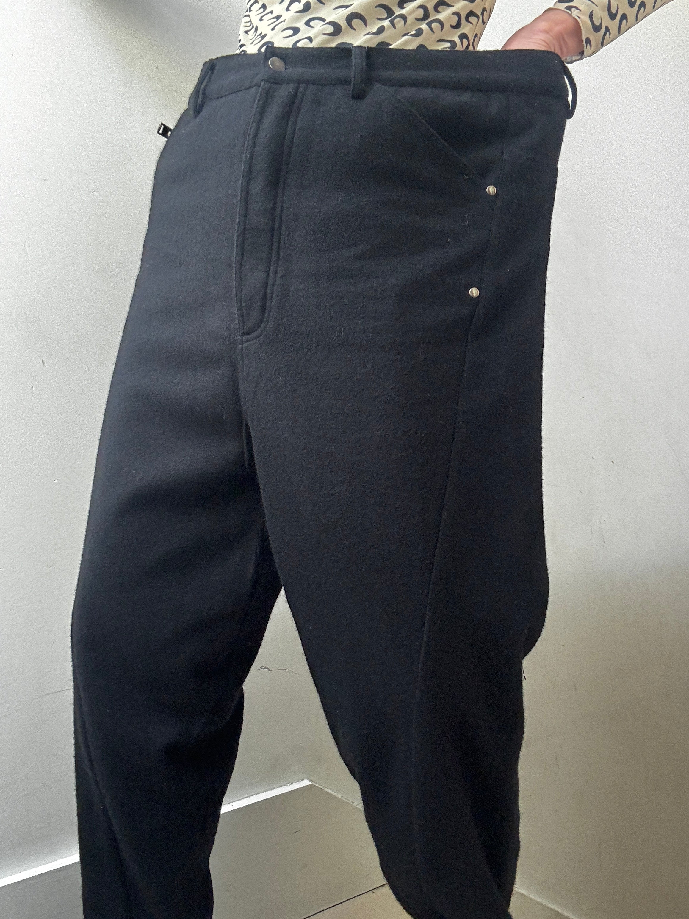 BOLONGARO TREVOR Pants Black / XLarge Bolongaro Wool Pants