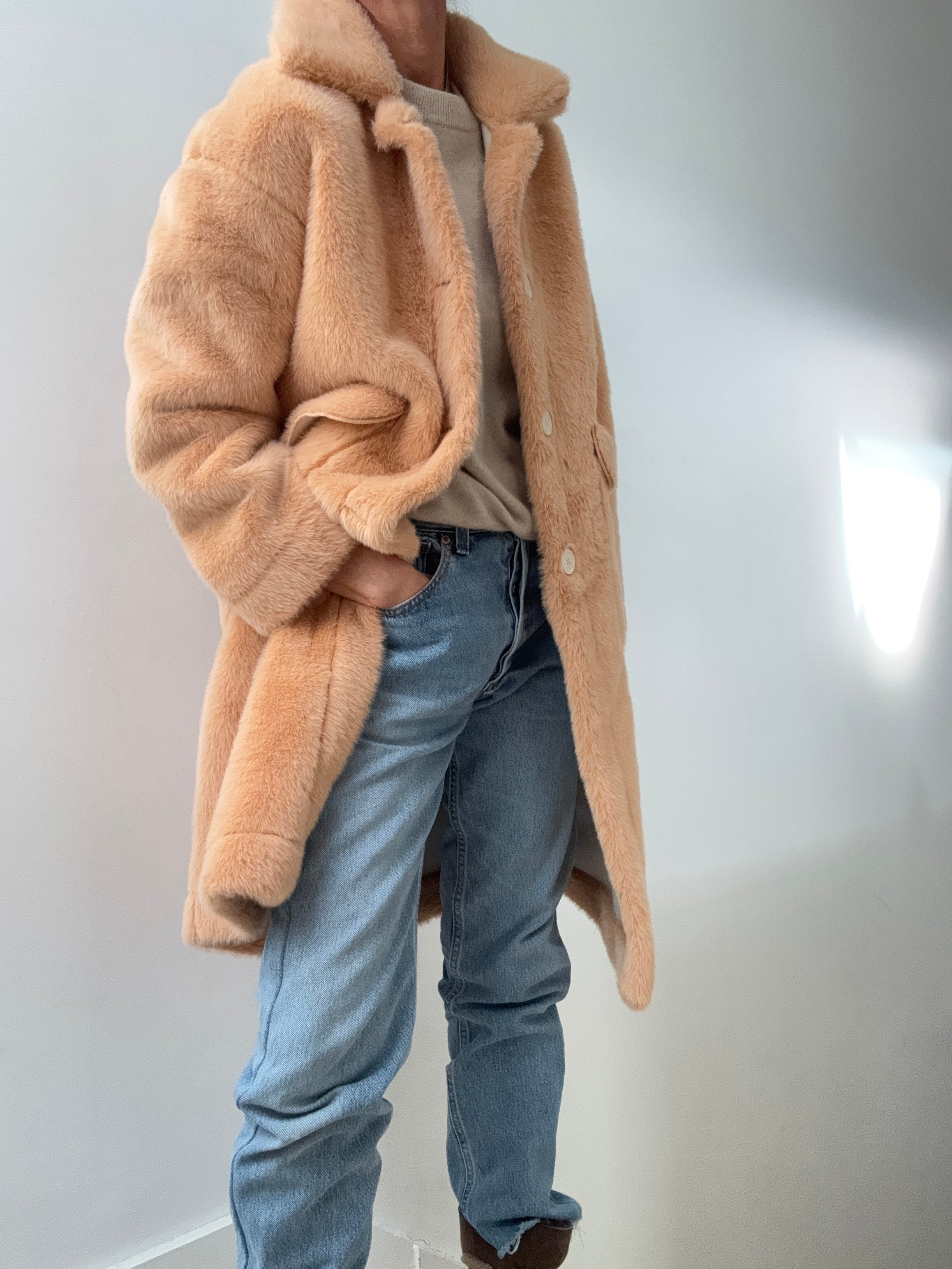 Candy Coats Peach / Medium Fluffy Coat Peach