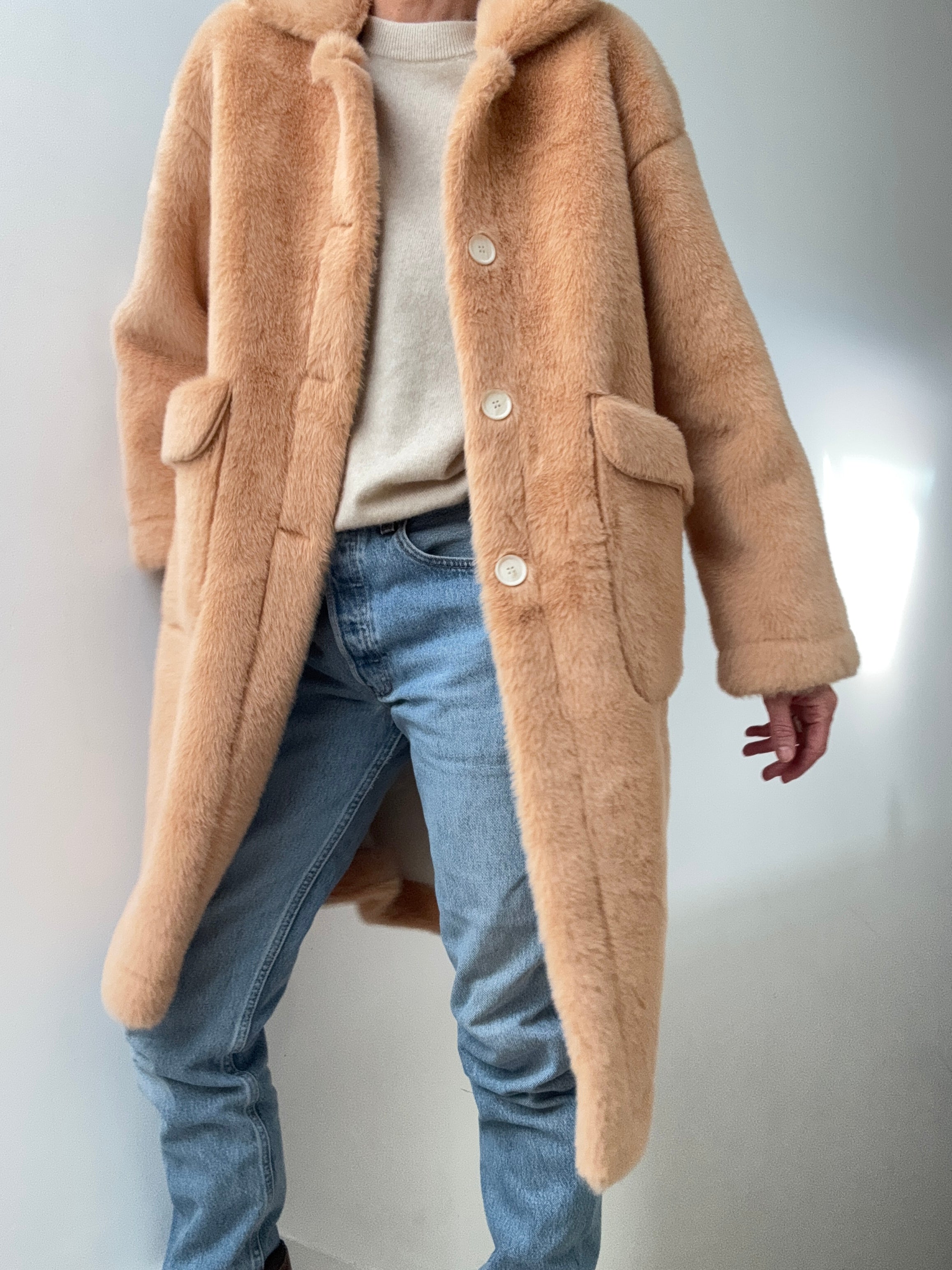 Candy Coats Peach / Medium Fluffy Coat Peach
