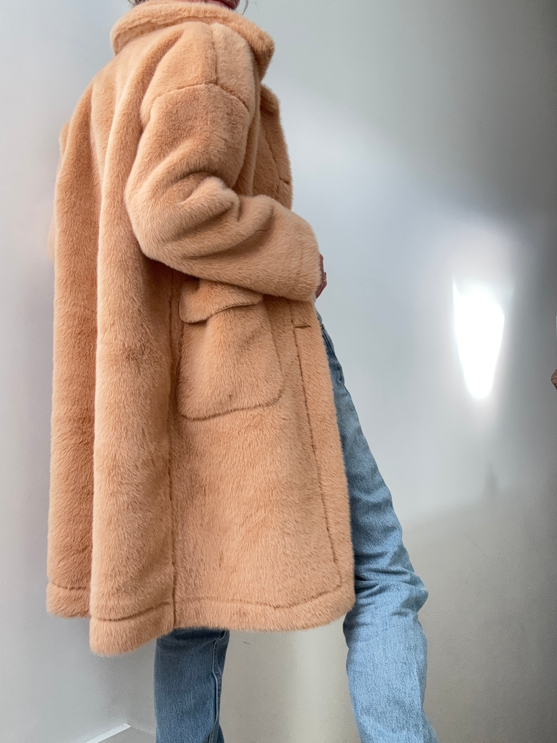 Candy Coats Peach / Medium Fluffy Coat Peach